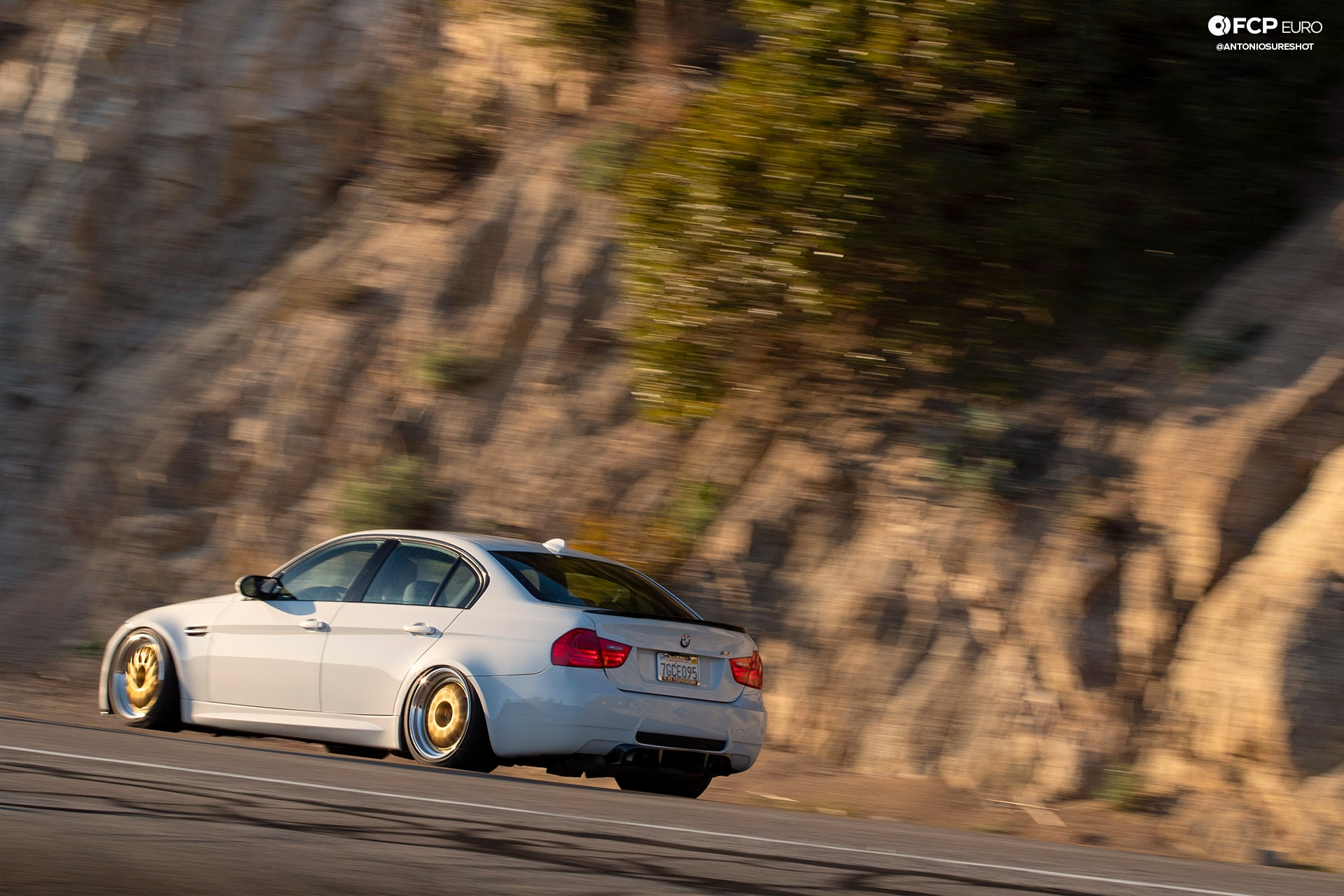 BMW E90 M3 Sedan Slicktop BBS E88 KW Suspension Rear Quarter