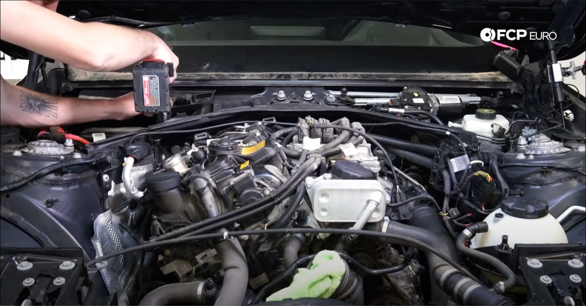 DIY BMW N20 Timing Chain removing the strut brace