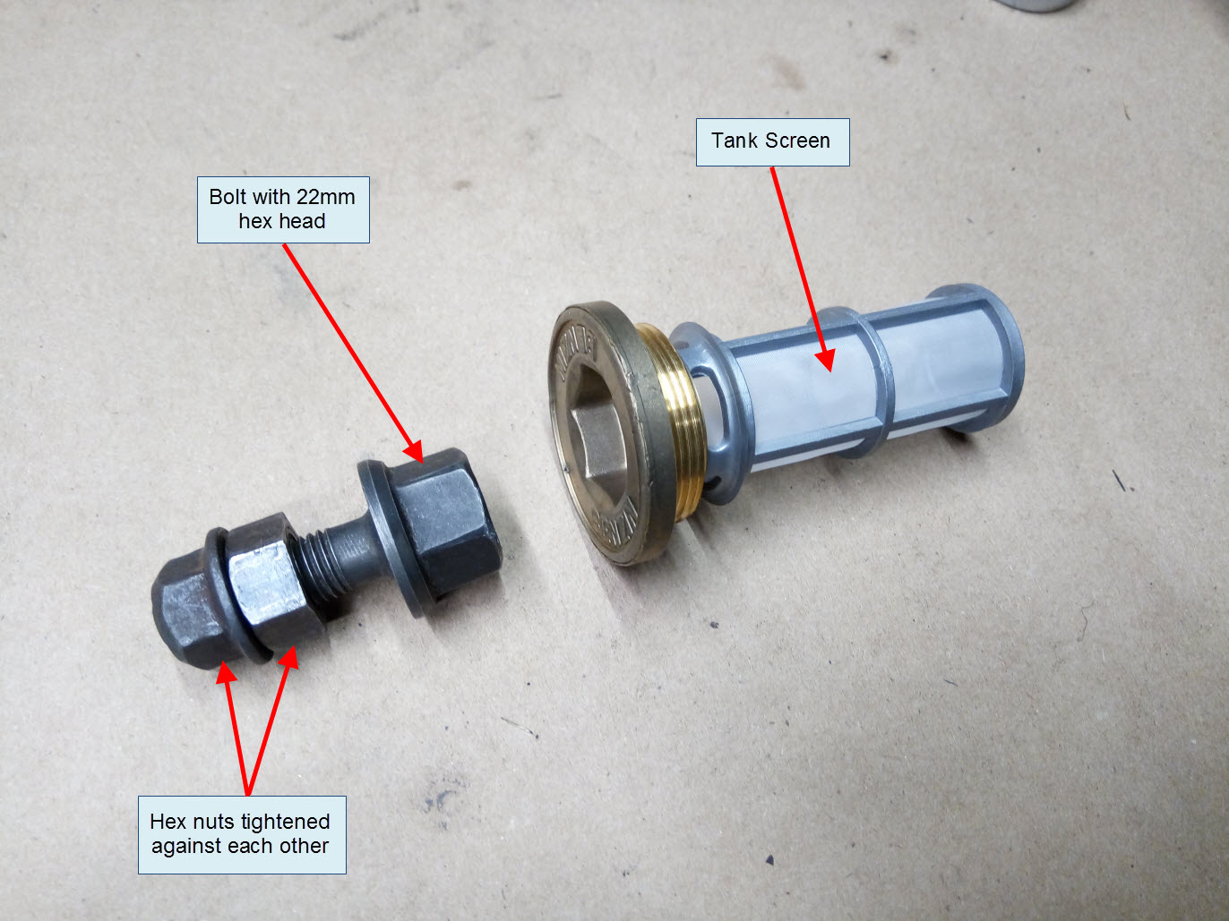 Porsche 911 fuel tank screen DIY removal tool.