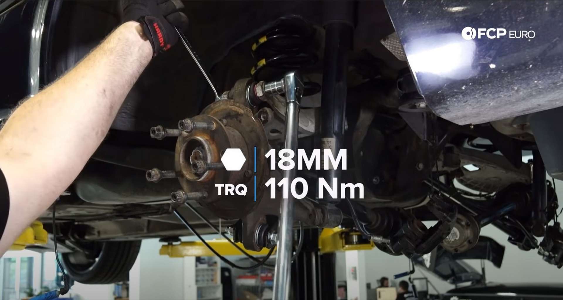 DIY E46 BMW M3 Rear Subframe Refresh Part 3 torquing the outer upper control arm bolt