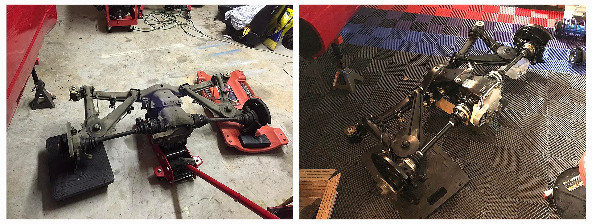 12_BMW E30 M3 rear suspension before after