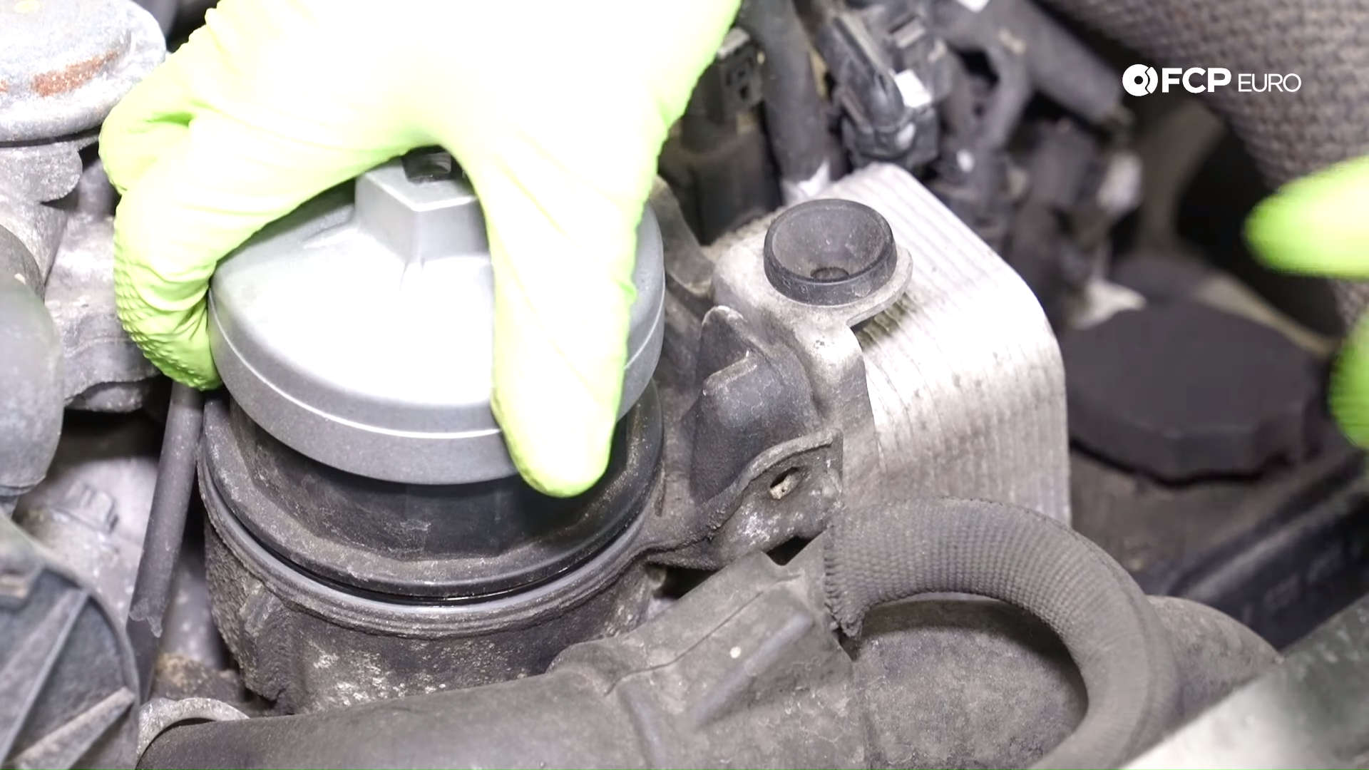 Mercedes m272 oil cooler gasket oil filter housing cap