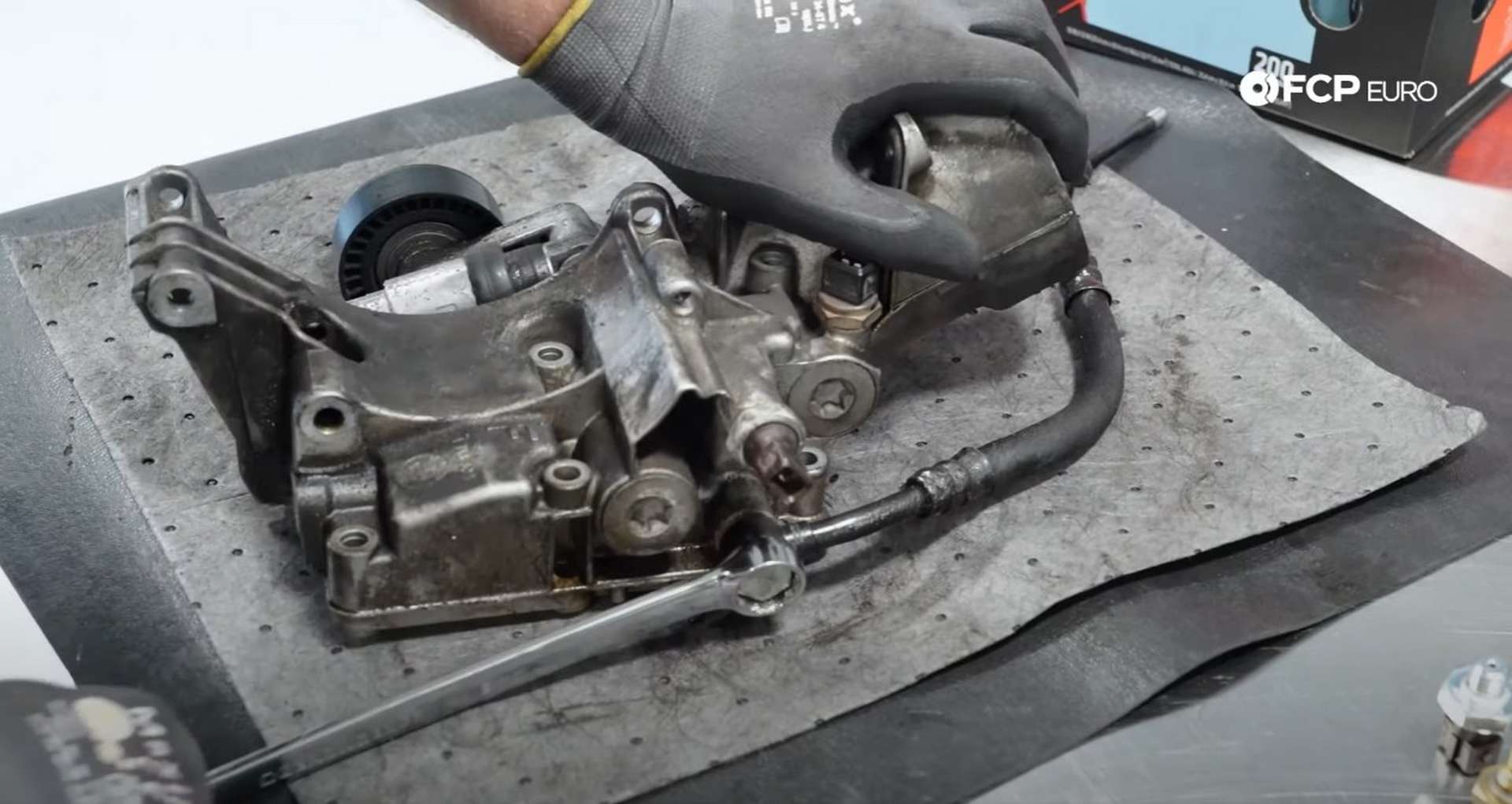 DIY BMW E46 Oil Filter Housing Gasket and VANOS Line Replacement removing the VANOS line banjo bolt