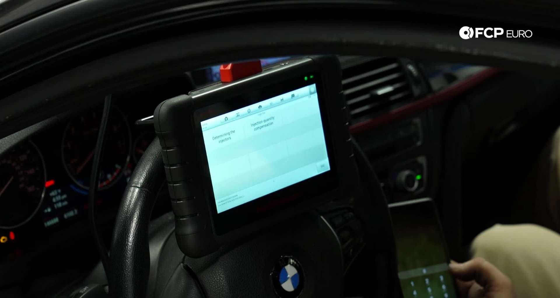 DIY BMW F30 Fuel Injector Replacement showing the injector quantity compensation option