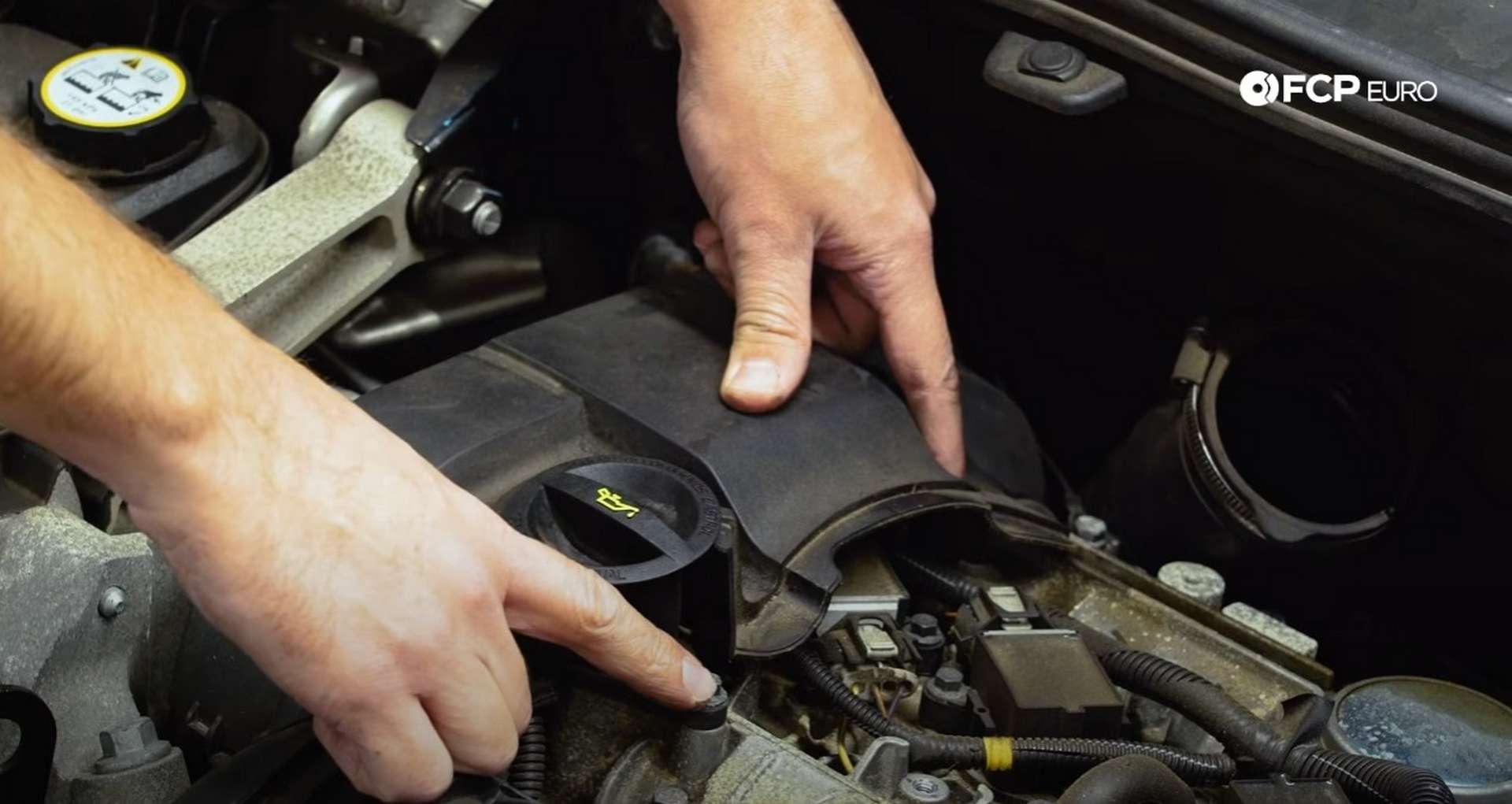 DIY Volvo Spark Plug and Ignition Coil Replacement timing cover fastener locations