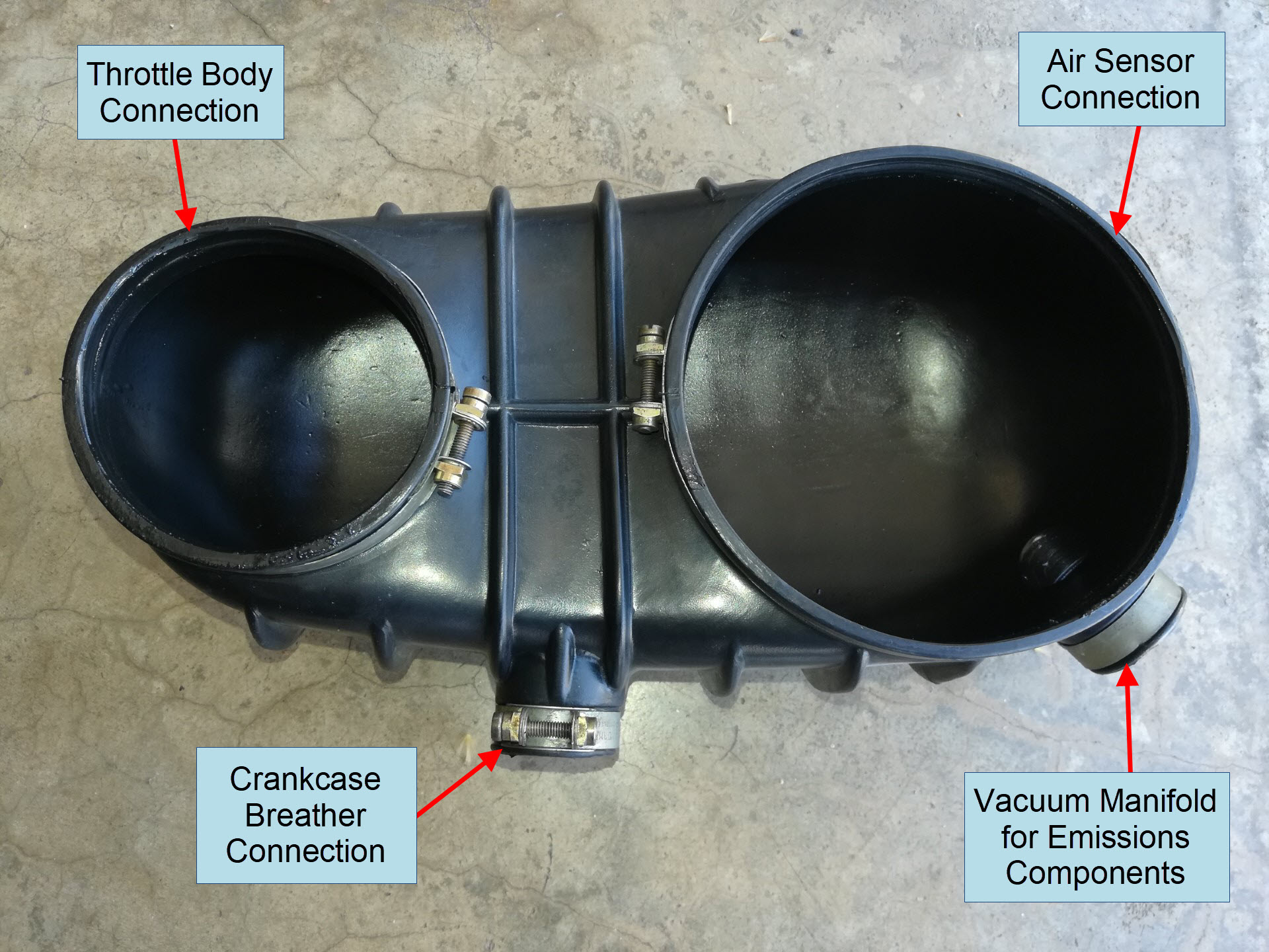 Air-cooled Porsche 911 CIS intake boot