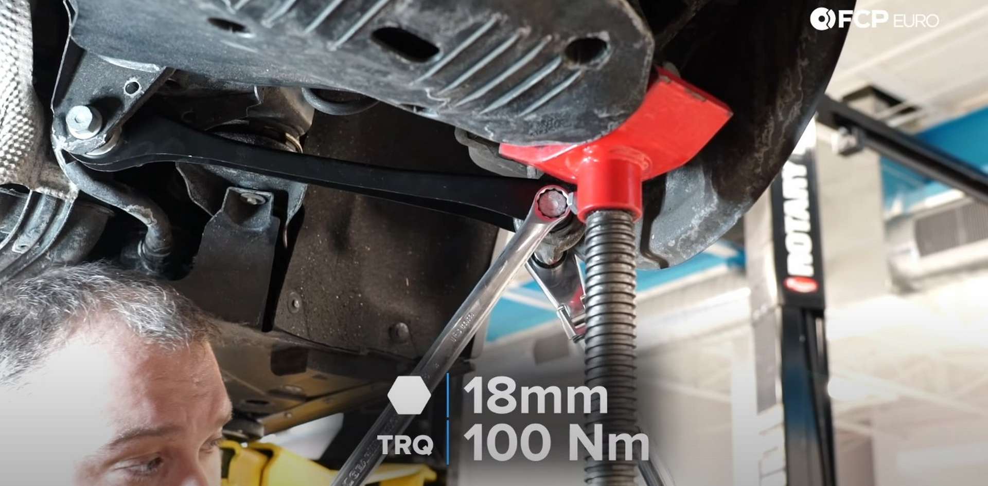 DIY BMW F30 Rear Control Arm Replacement torquing the trailing arm's bolt