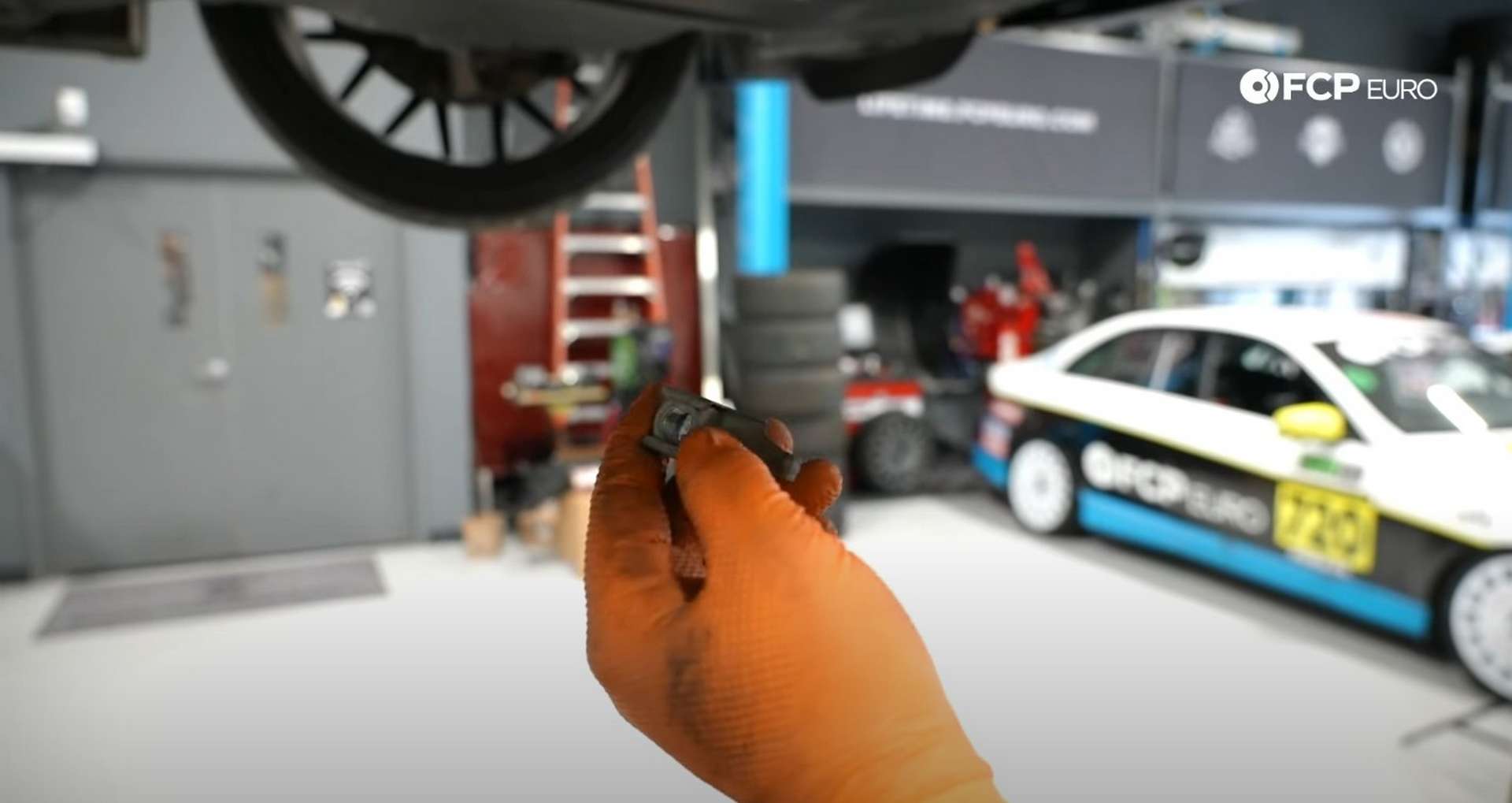 DIY BMW E9X Front Control Arm Upgrade tension rod’s inner nut