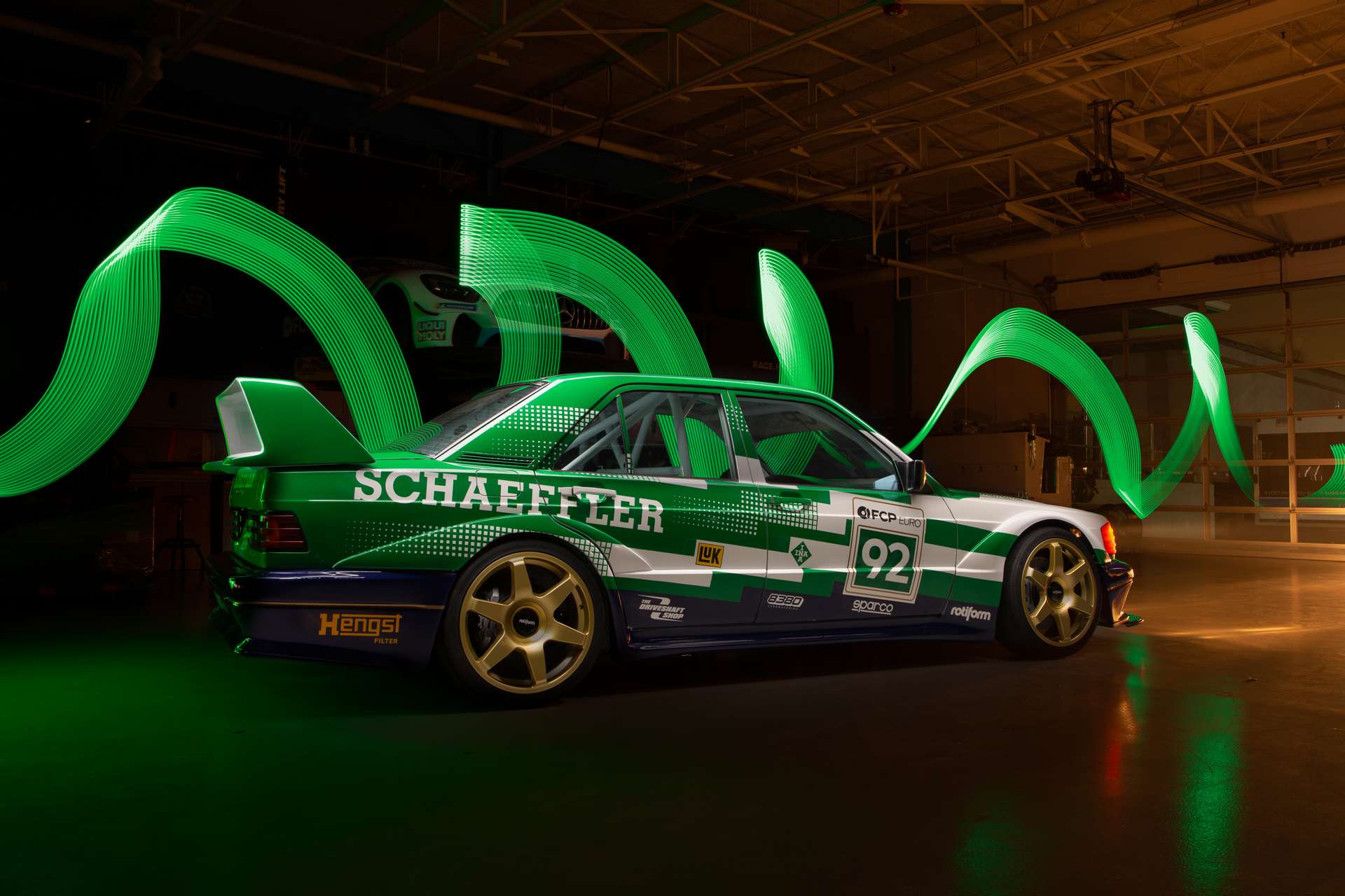 fcpeuro-golden-era-mercedes-190e-light-paint