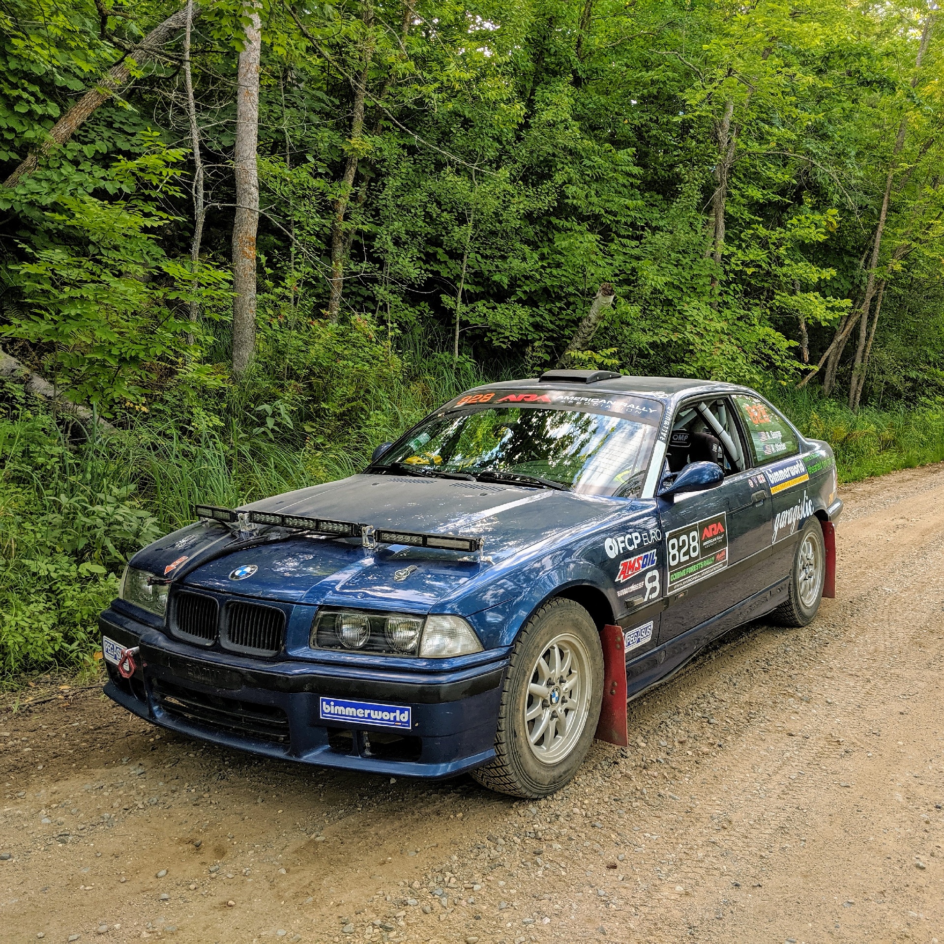 Bearded Ryno Rally Team BMW M3 E36 Rally Car Ojibwe Forest Rally