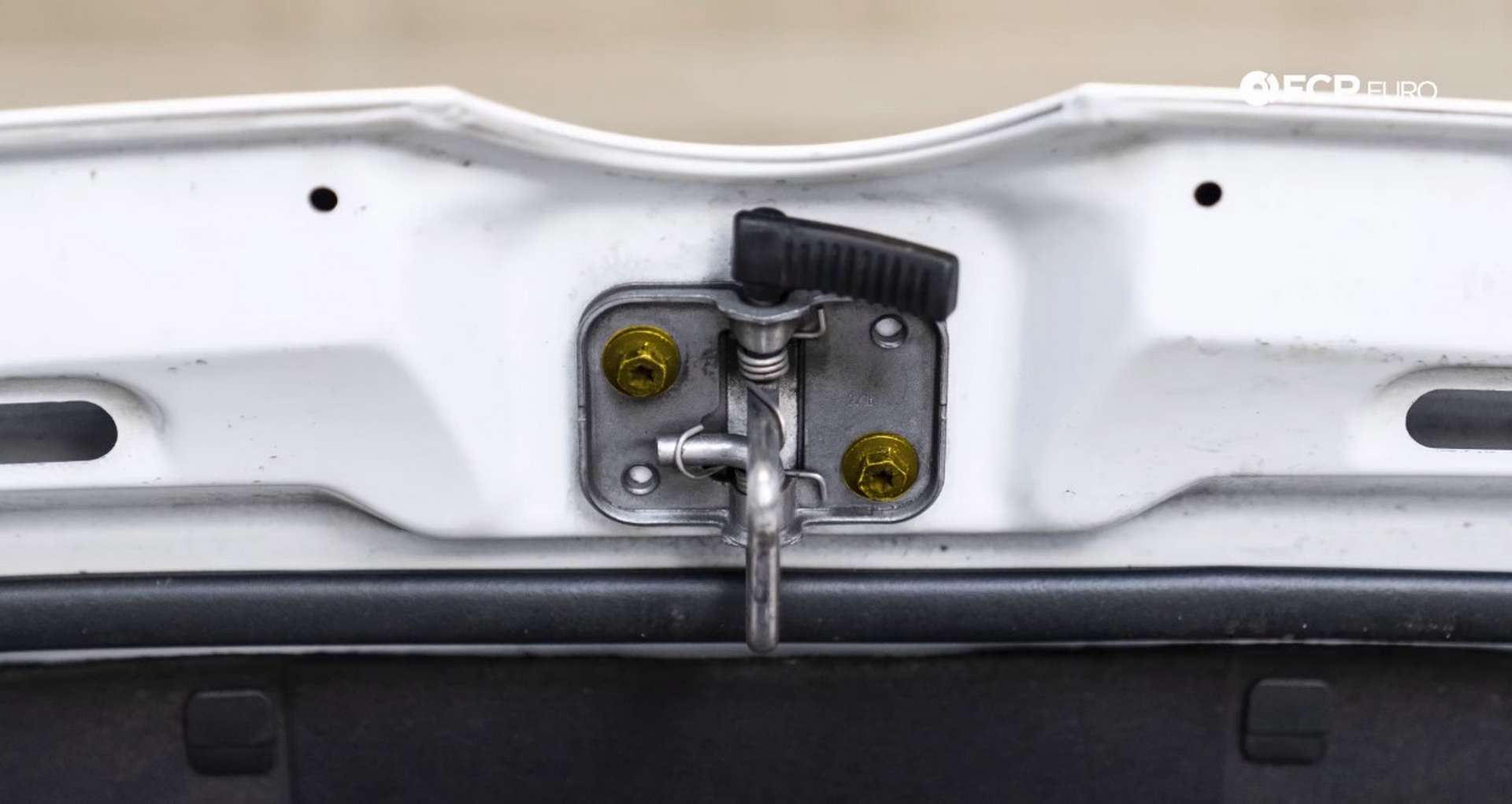DIY VW GTI Hood Release striker bolt location