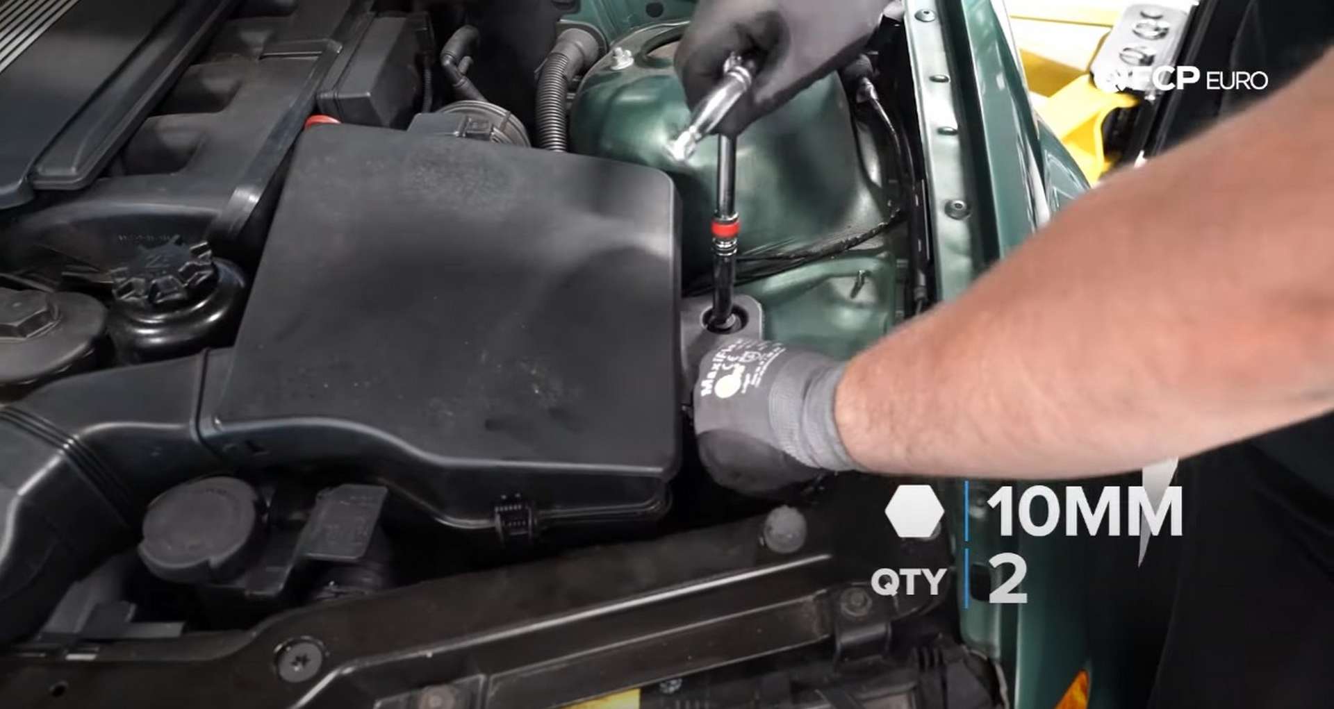 DIY BMW E46 Oil Filter Housing Gasket and VANOS Line Replacement removing airbox bolts