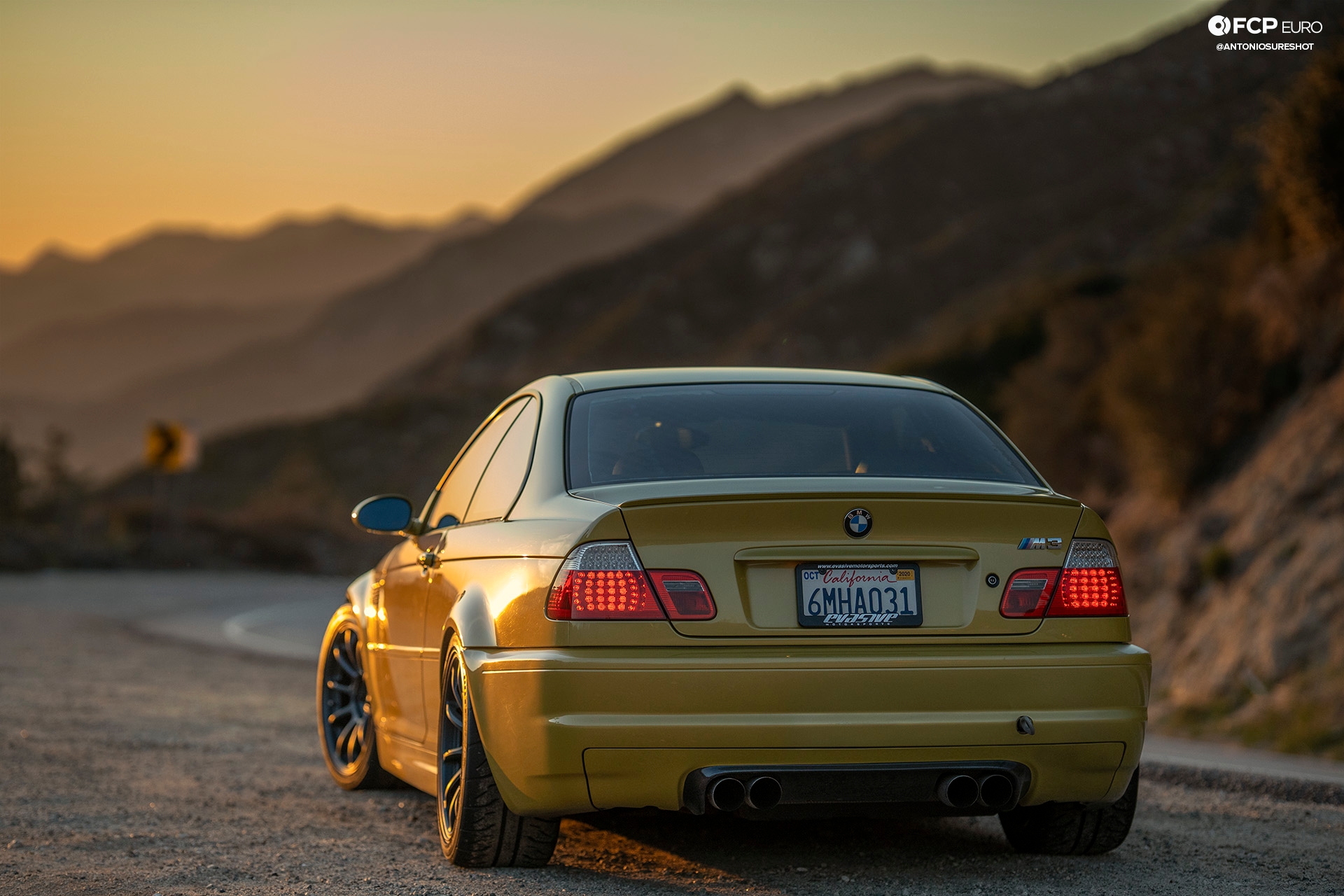 M3 BMW E46 Phoenix Yellow Volk Racing ZE40 Eibach Rays EOSR1911
