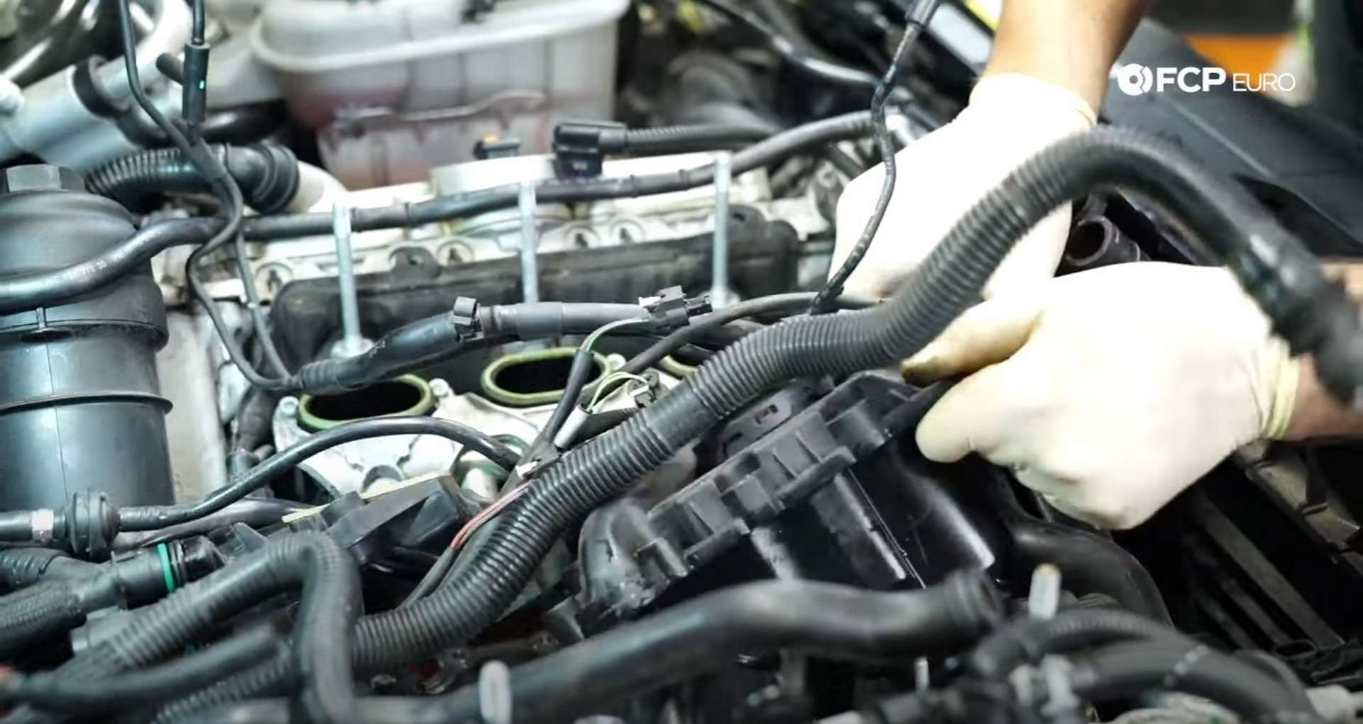 DIY Audi 3.0T PCV/AOS Replacement removing the coolant pipe bolt