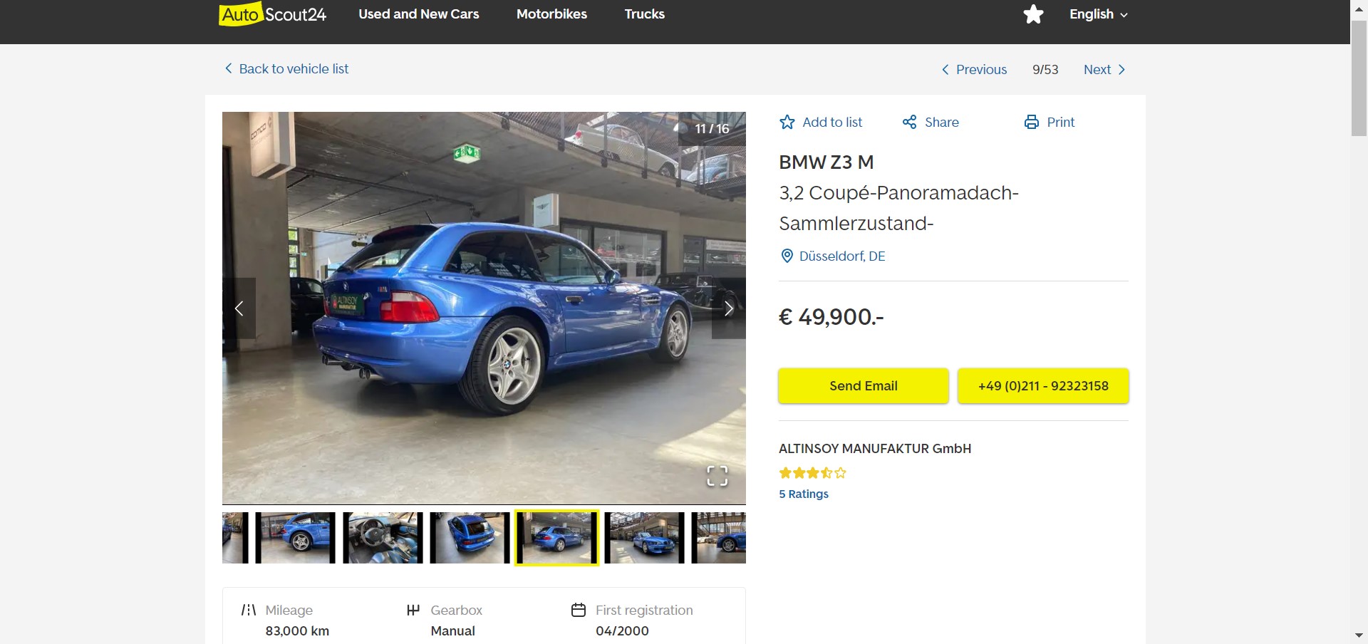 FCP_Euro_2024_Cars_Set_For_Legal_Import_BMW_E36/8_Z3M_Coupe