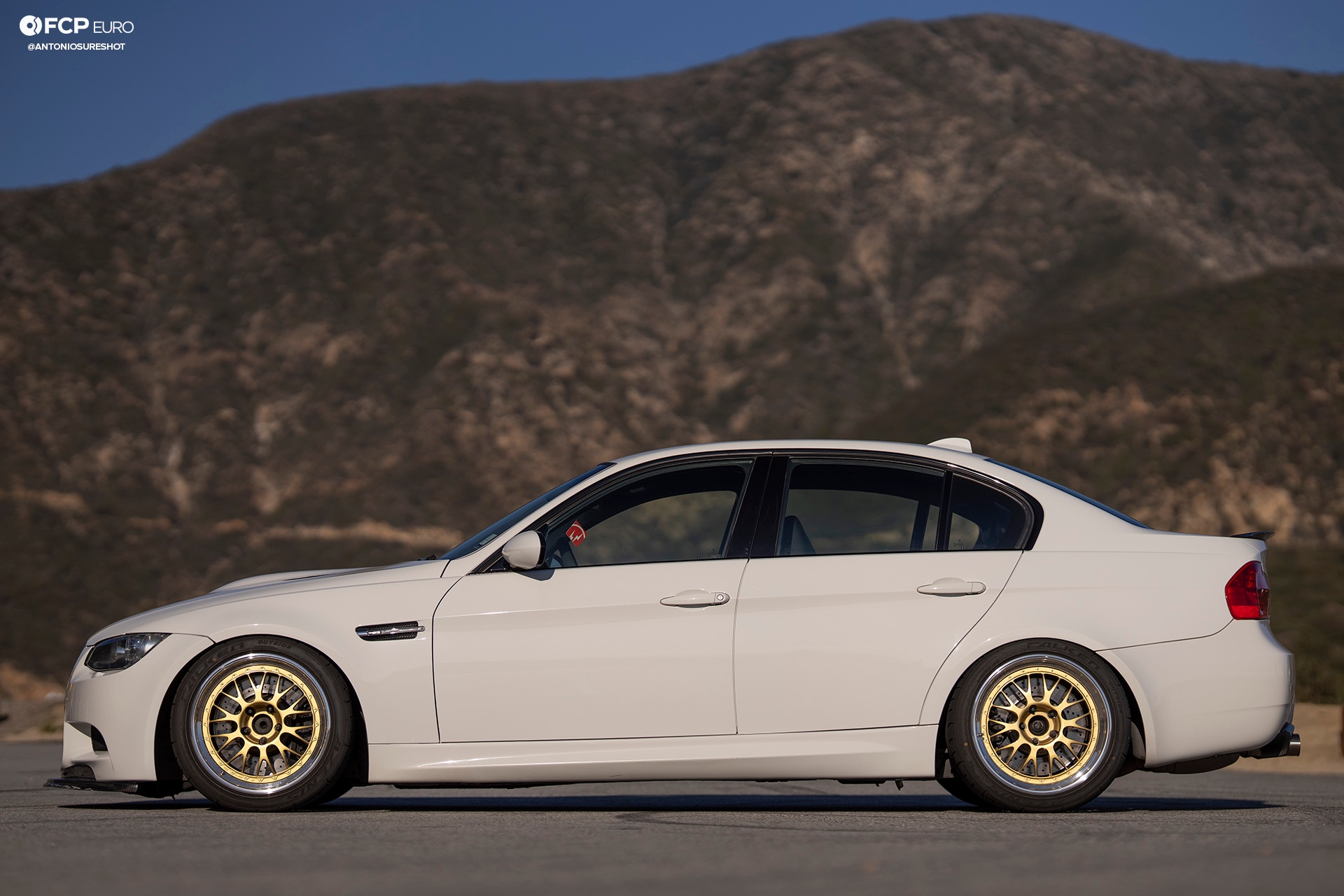 BMW E90 M3 Sedan Slicktop BBS E88 KW Suspension Side Profile