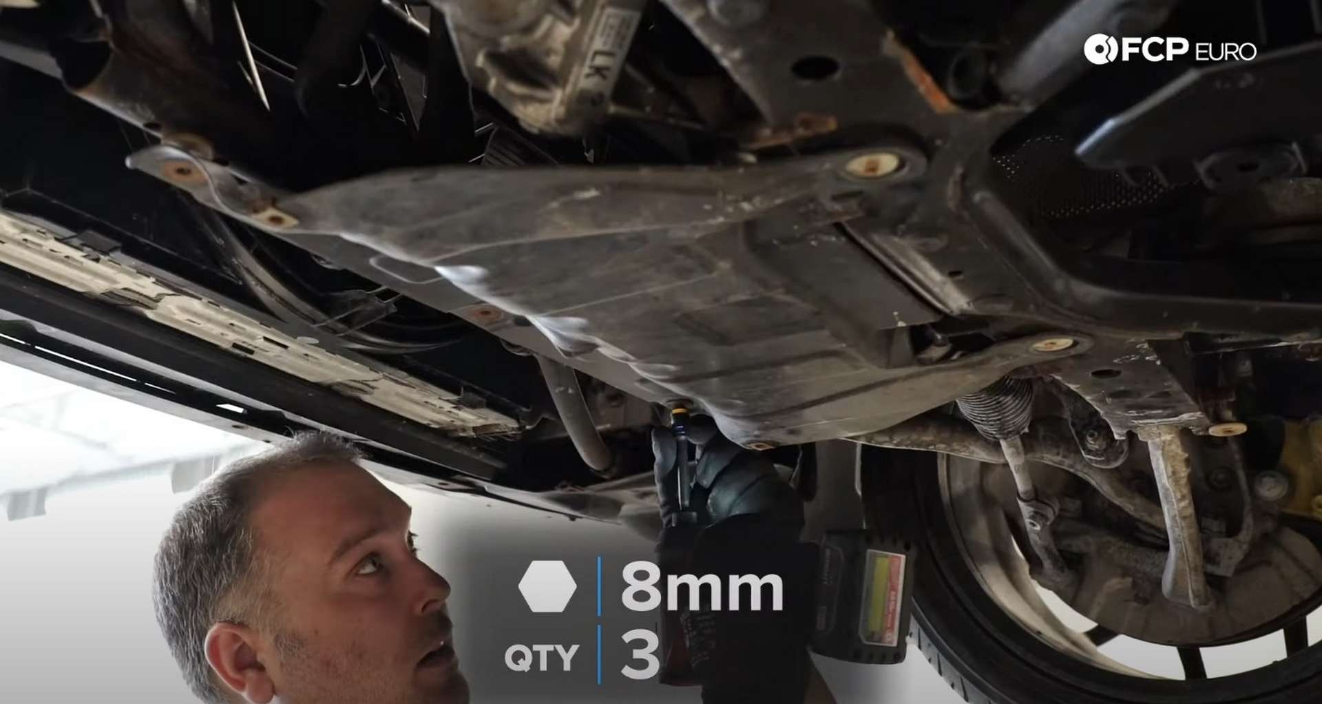 DIY BMW F30 Radiator Replacement removing the splash shield