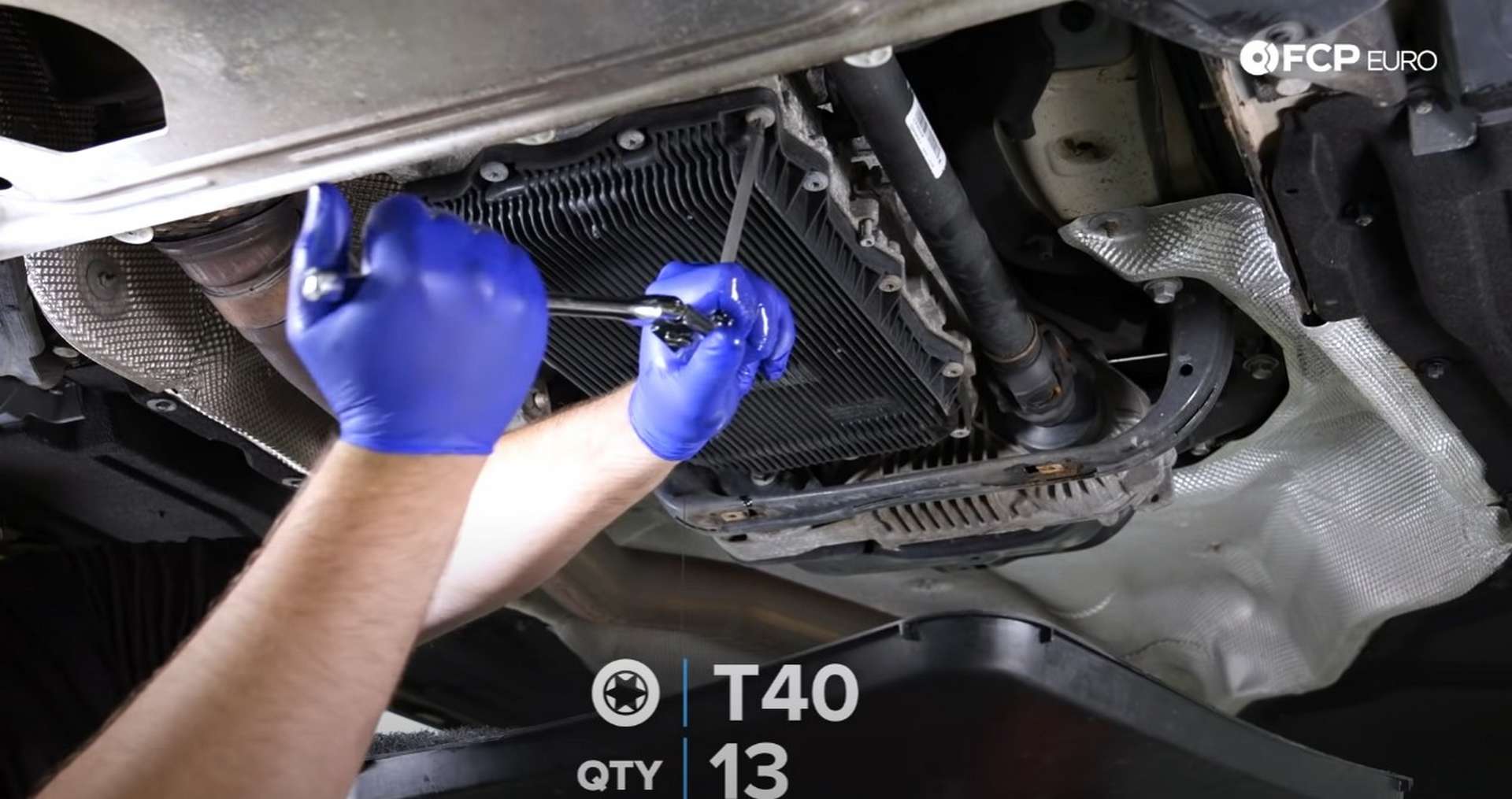 DIY BMW ZF 8HP Oil Change removing the pan bolts