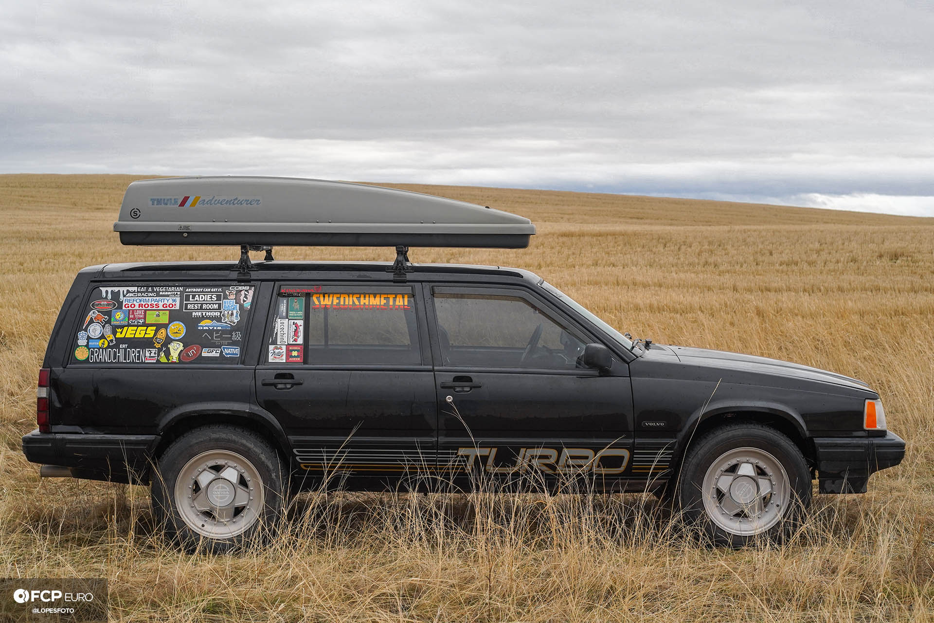 Swedish Metal Overlanding Volvo 940 Turbo Wagon Side Profile
