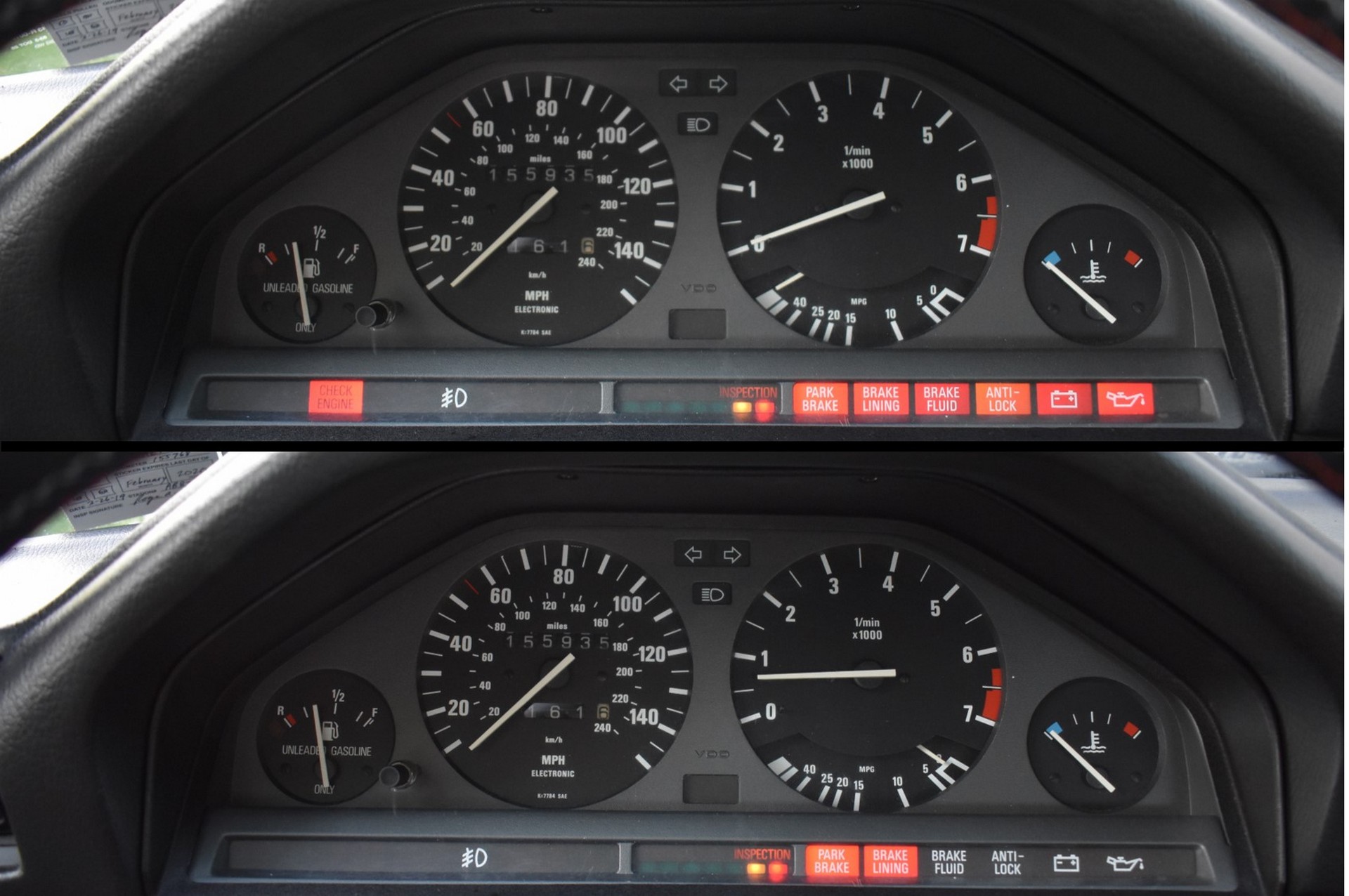 BMW E30 Buyers Guide Gauge Cluster