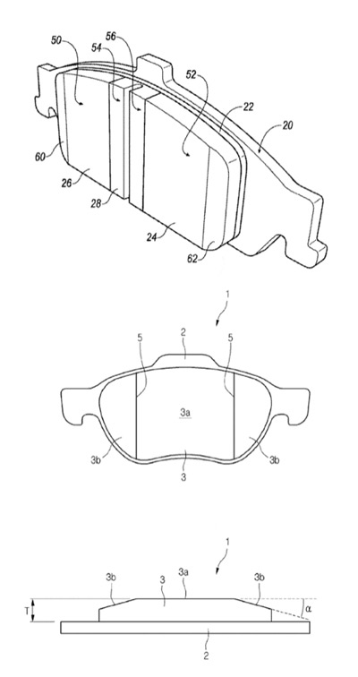 Brake pad diagrams