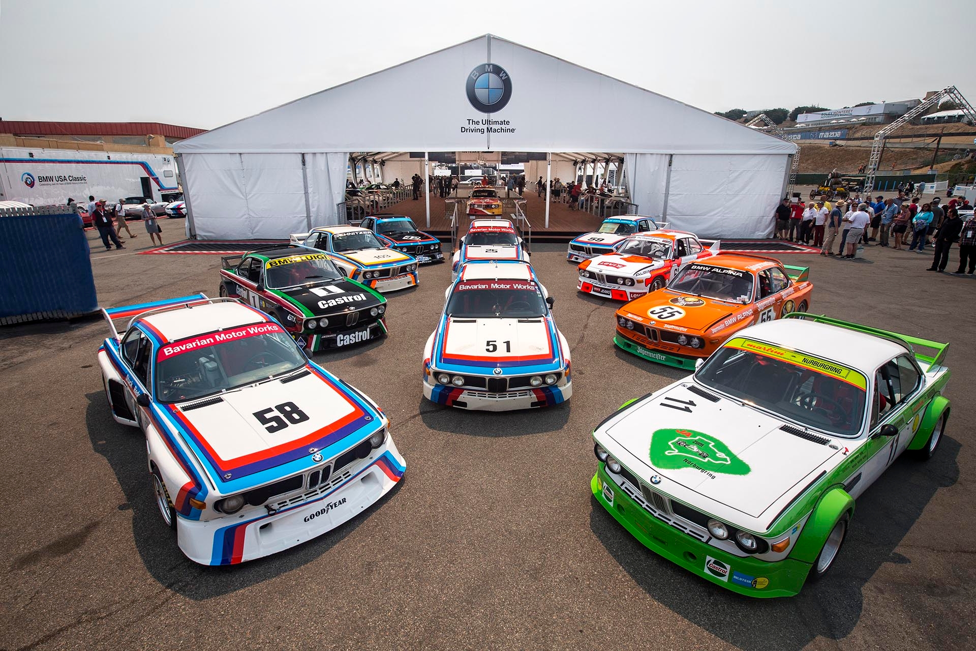 01_Group Shot of Iconic BMW 3.0 CSL race cars