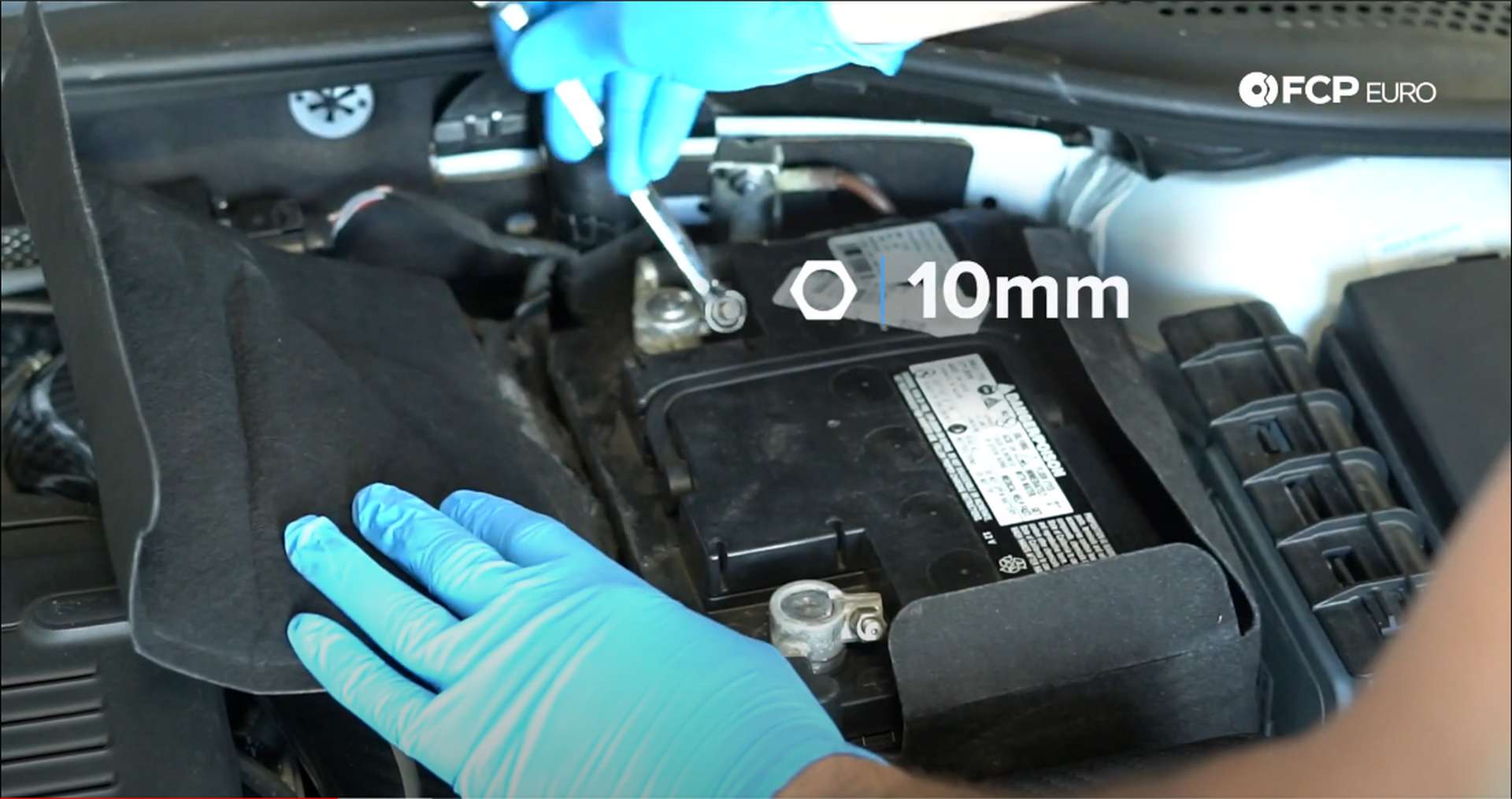DIY MQB Battery Replacement removing negative terminal