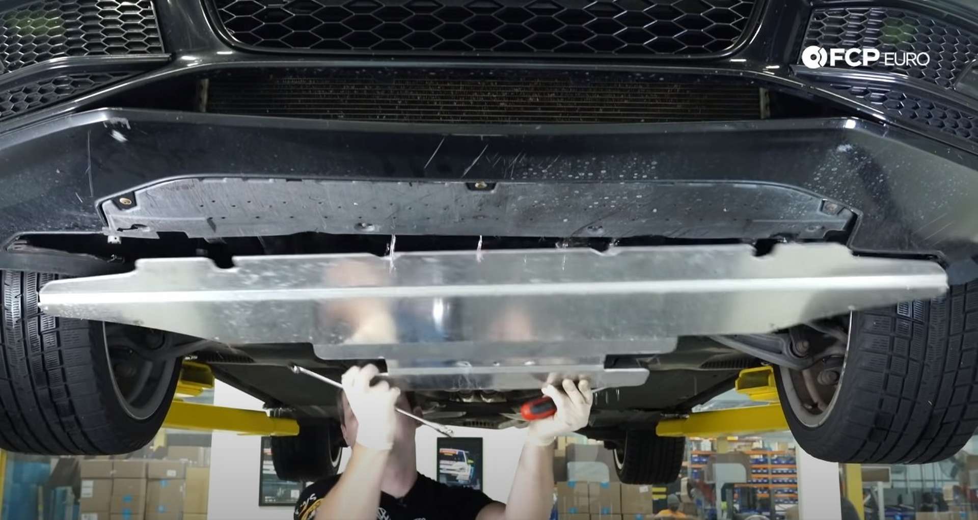 DIY Audi 3.0T PCV/AOS Replacement removing the undertray