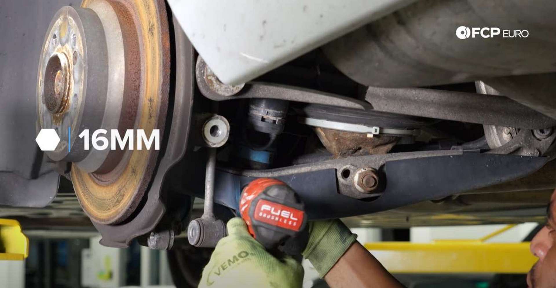 DIY Mercedes AIRMATIC Spring Replacement removing the lower shock bolt