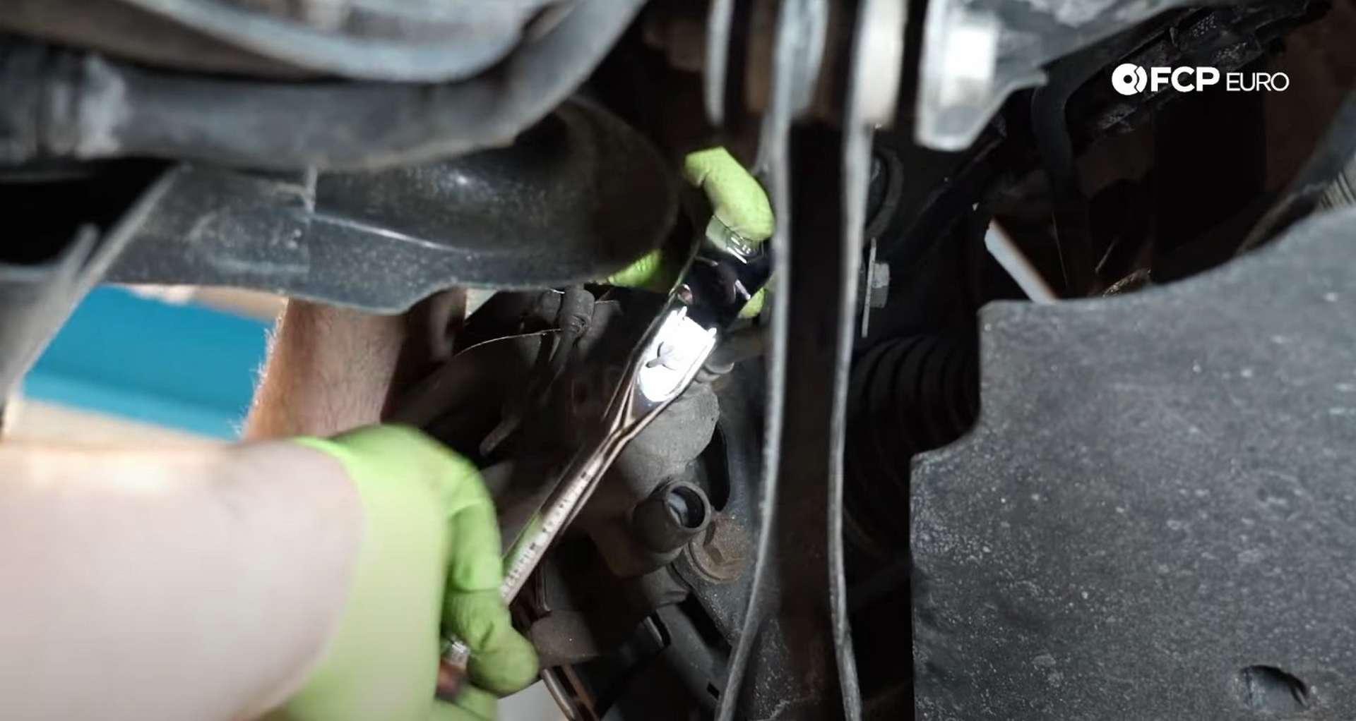 DIY BMW F30 Rear Brake Service removing the caliper's guide pins
