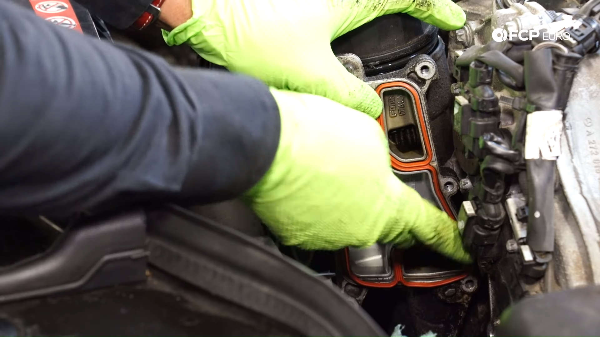 Mercedes m272 oil cooler gasket installation