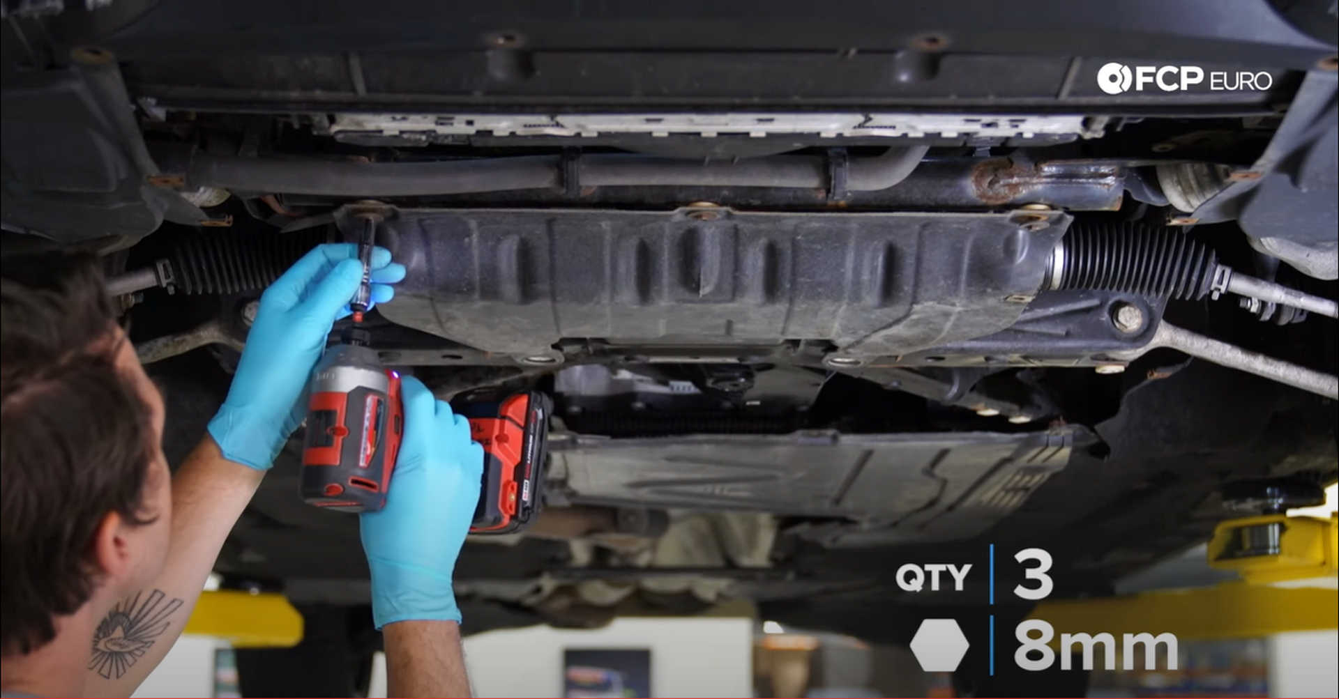 DIY BMW N20 Timing Chain mounting the steering rack cover