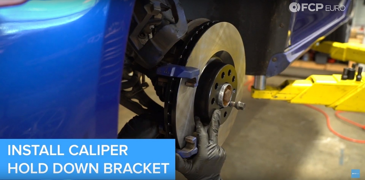 VW DIY Brake Job Hold Down Bracket Install