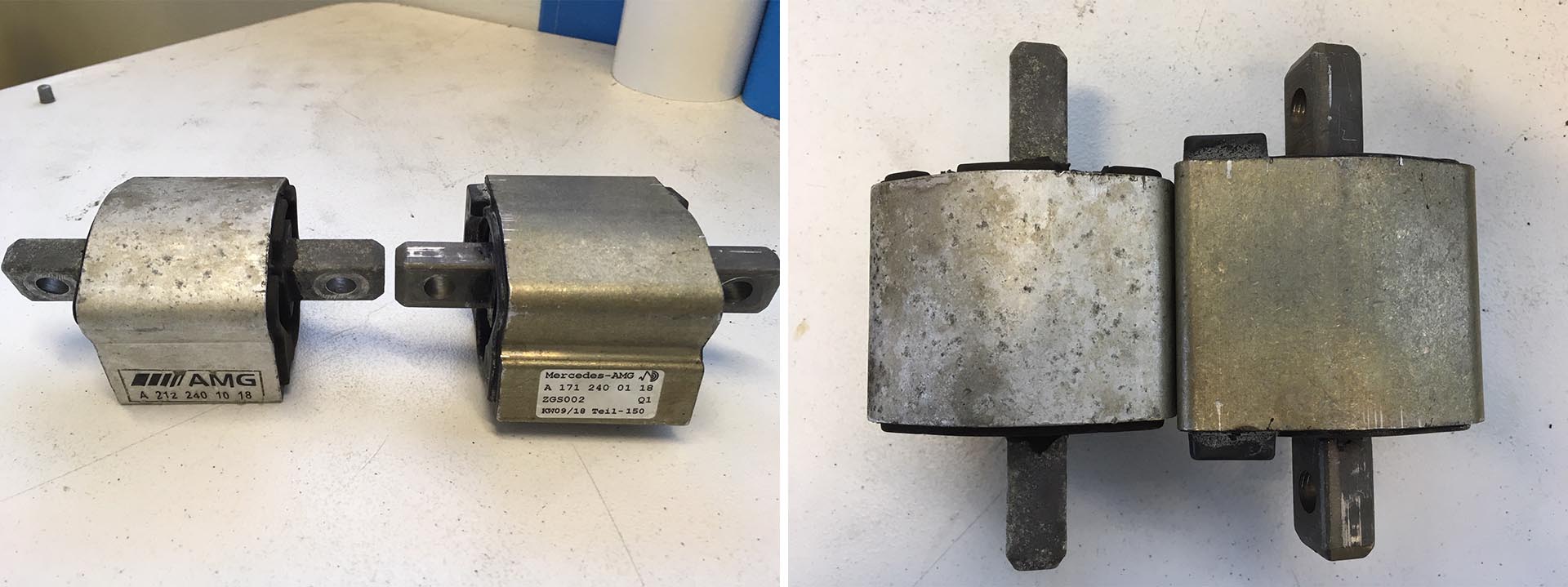 Mercedes Black Series Transmission Mount Old vs New
