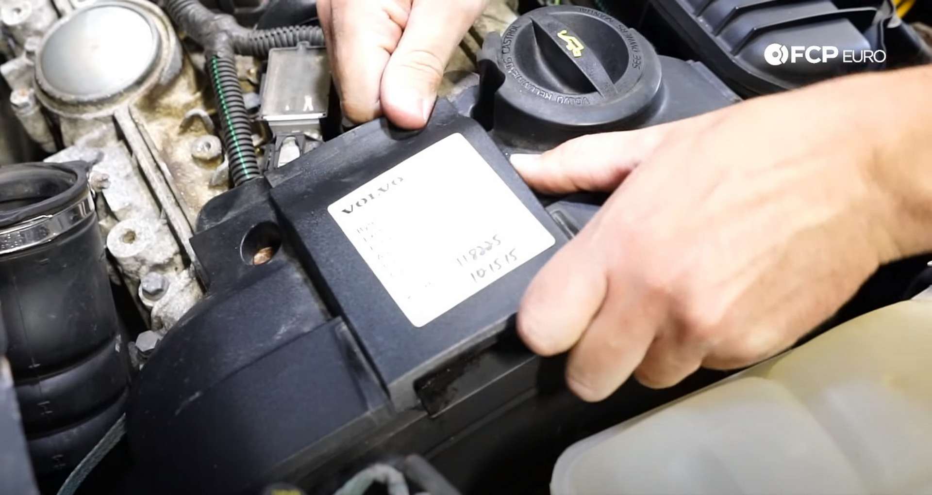 DIY Volvo P1 Timing Belt Replacement removing the timing belt cover