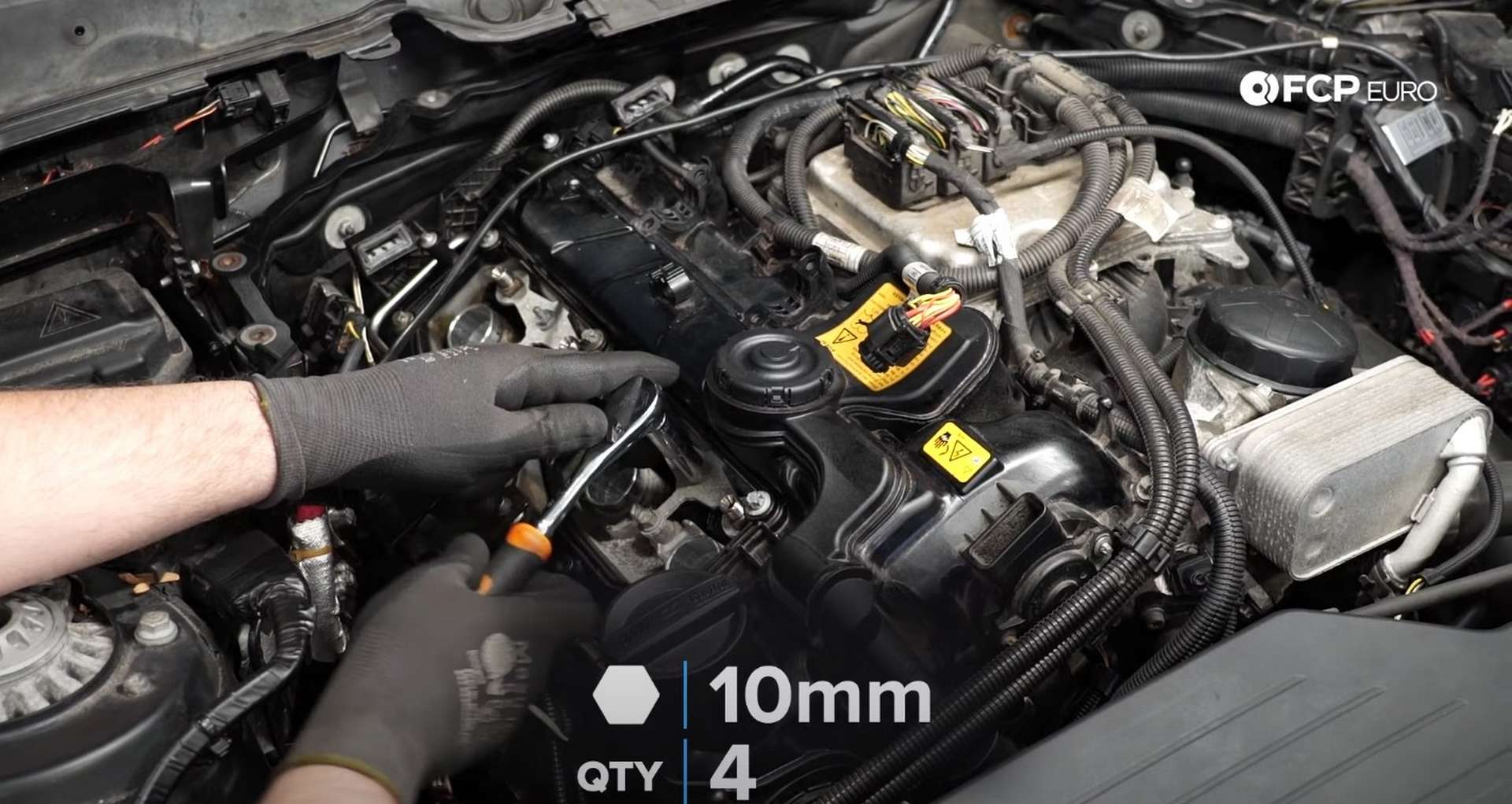 DIY BMW F30 Fuel Injector Replacement removing the injector hold-down bolts