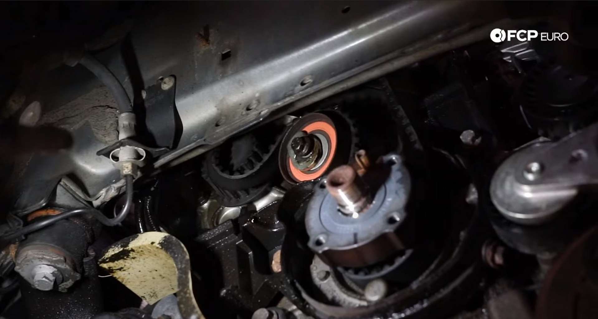 DIY Volvo P1 Timing Belt Replacement removing the timing belt