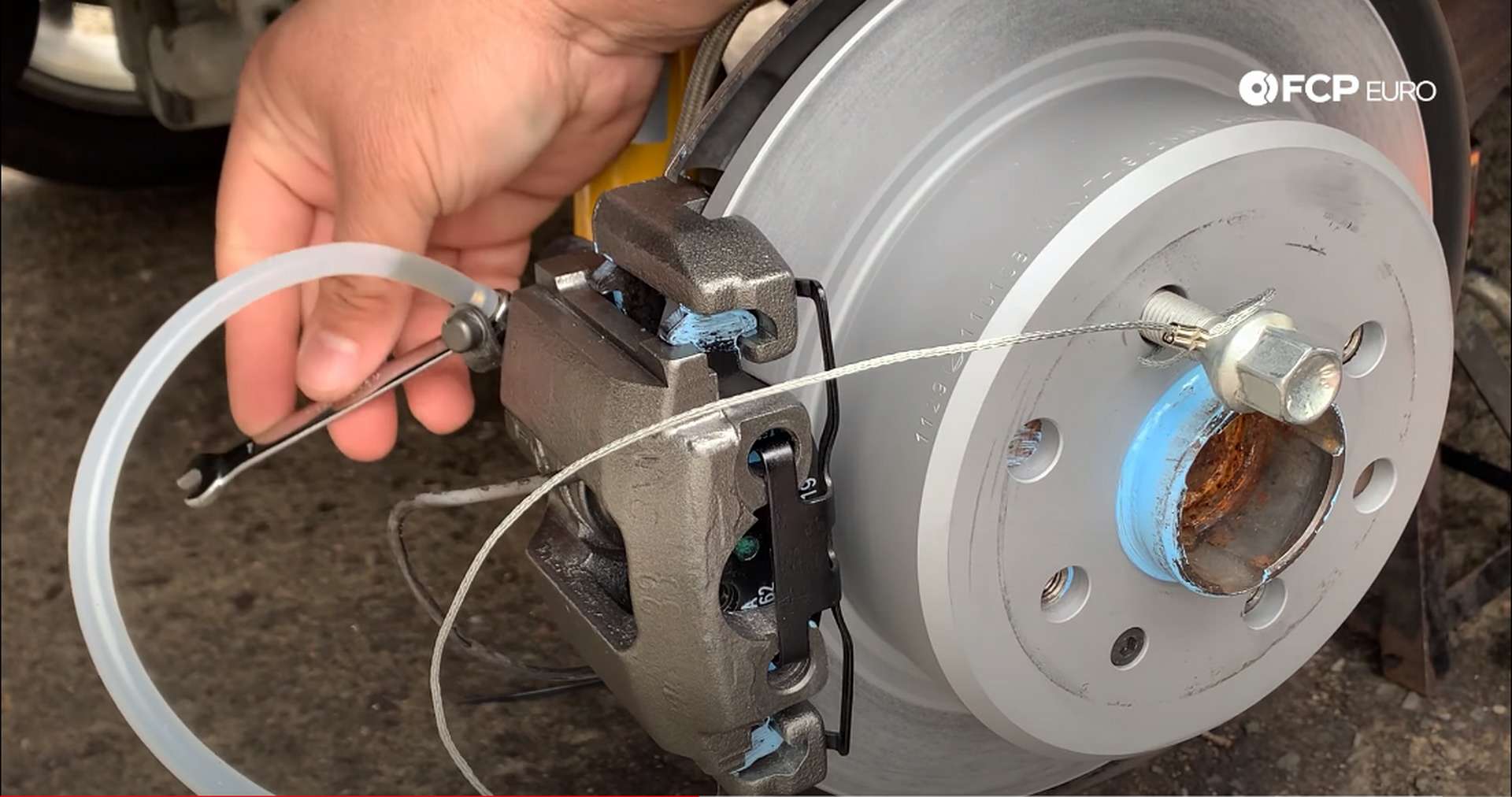 BMW E30 Brake Fluid Flush Bleeder Screw Opened
