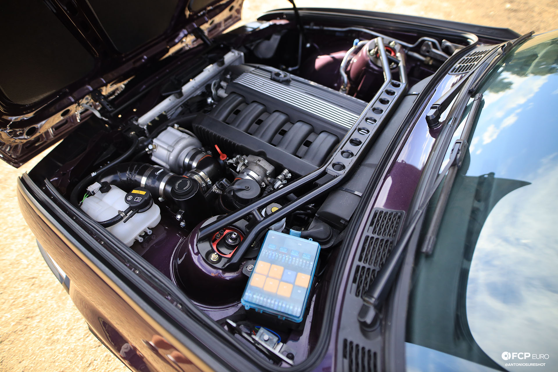 CAtuned Daytona Violet E30 BMW Strut Brace