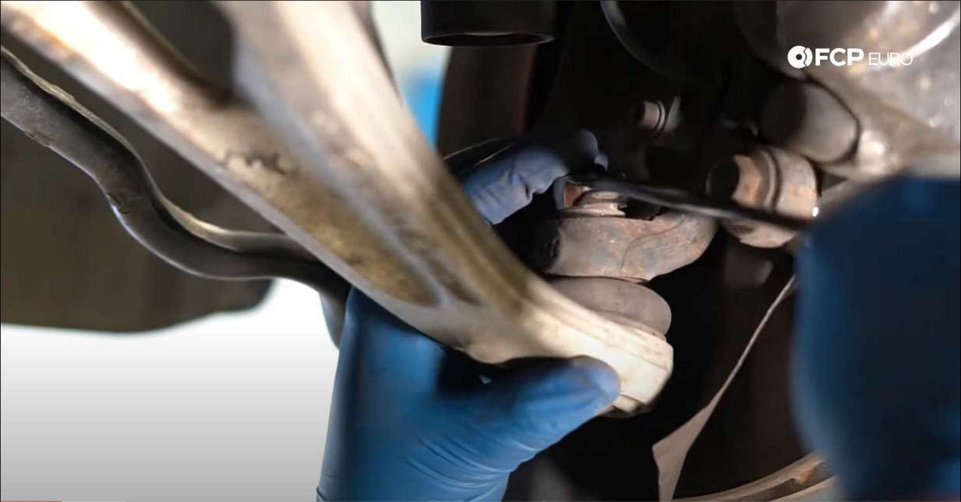 DIY BMW Front Suspension Refresh removing the ball joint nut