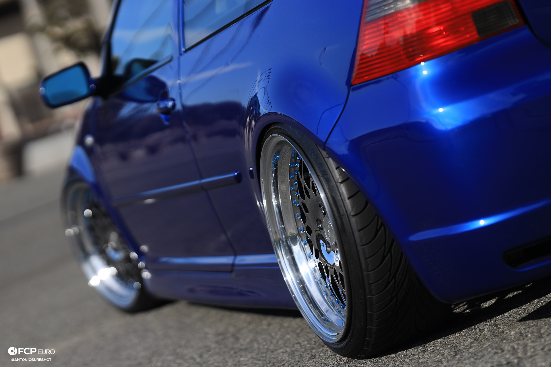 MK4 Volkswagen Golf R32 Deep Blue Pearl Air Ride Wheels