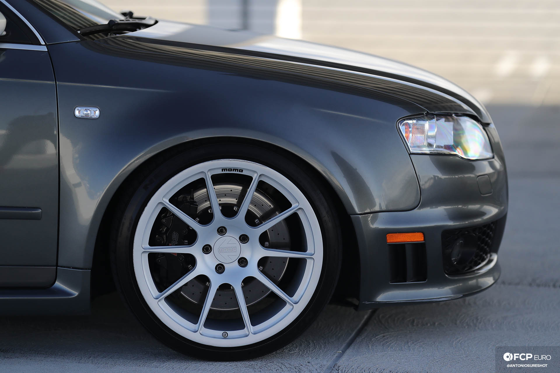 B7 Audi RS4 bespoke Momo monoblock wheels