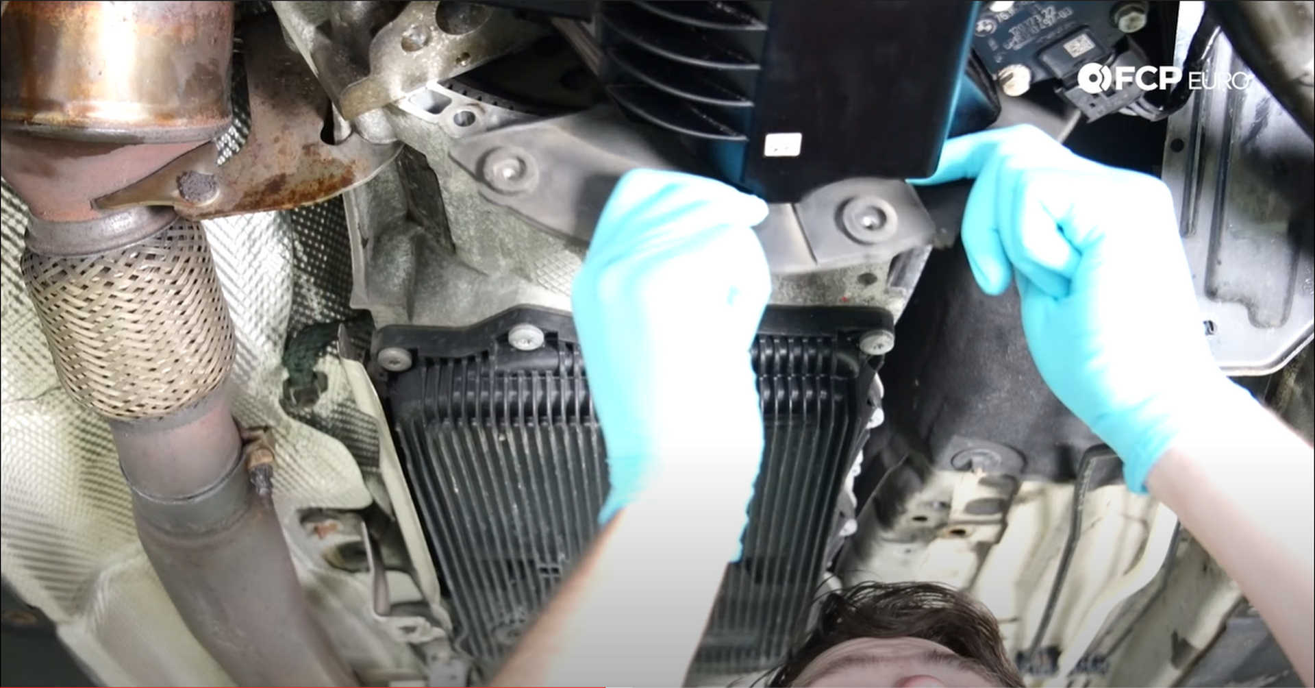 DIY BMW N20 Timing Chain refitting the transmission dust shield