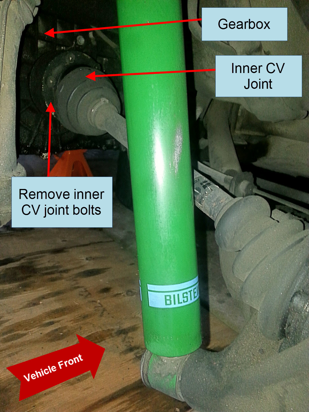 Air-cooled Porsche 911 CV axle removal.