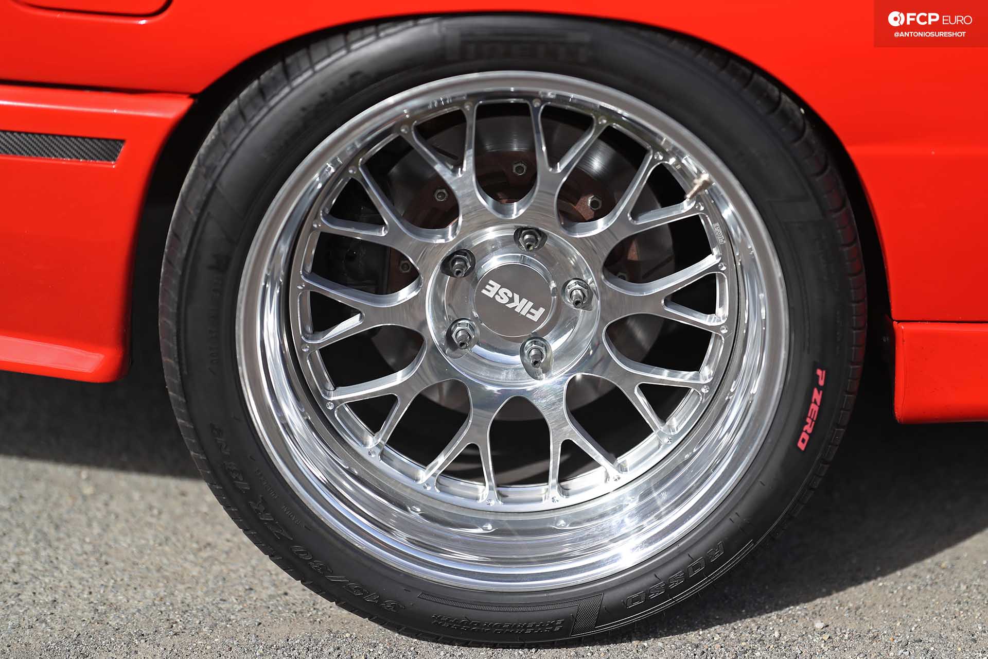 E30 M3 Supercharged metal widebody Fikse FM10 Pirelli PZero Ireland Engineering brakes