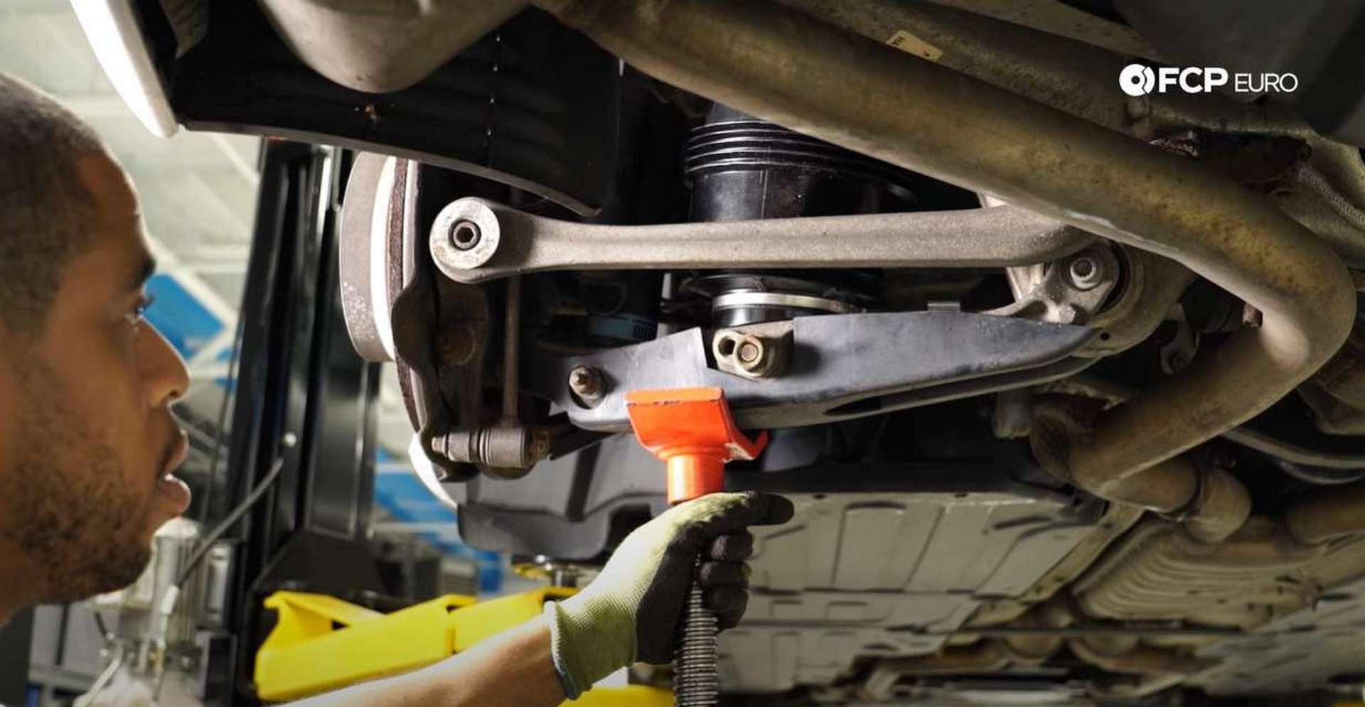 DIY Mercedes AIRMATIC Spring Replacement using the jack to raise the suspension