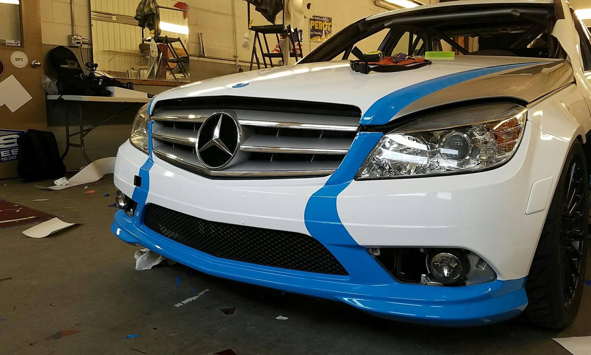 Mercedes C300 Race Car - Wrap, Vinyl, Logos