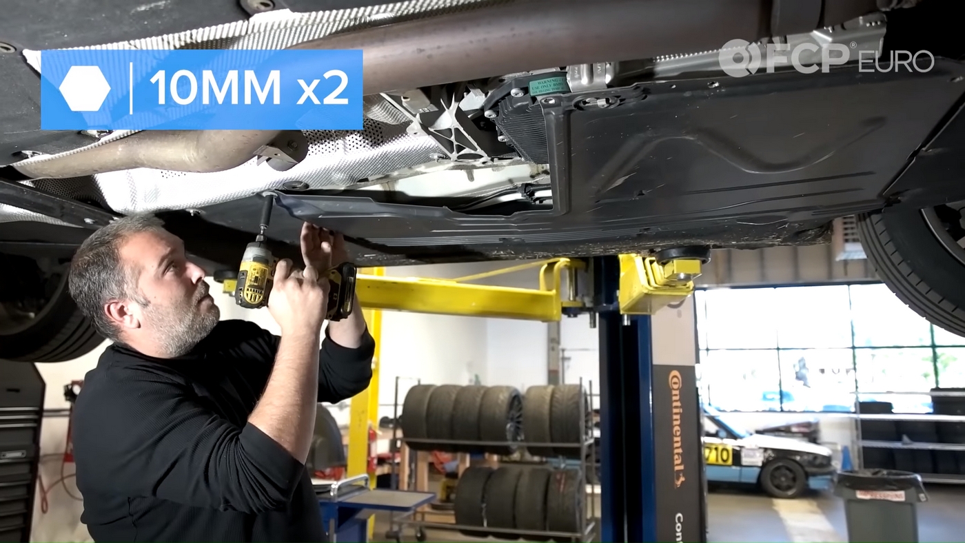 F30 Transmission Skid Plate Removal