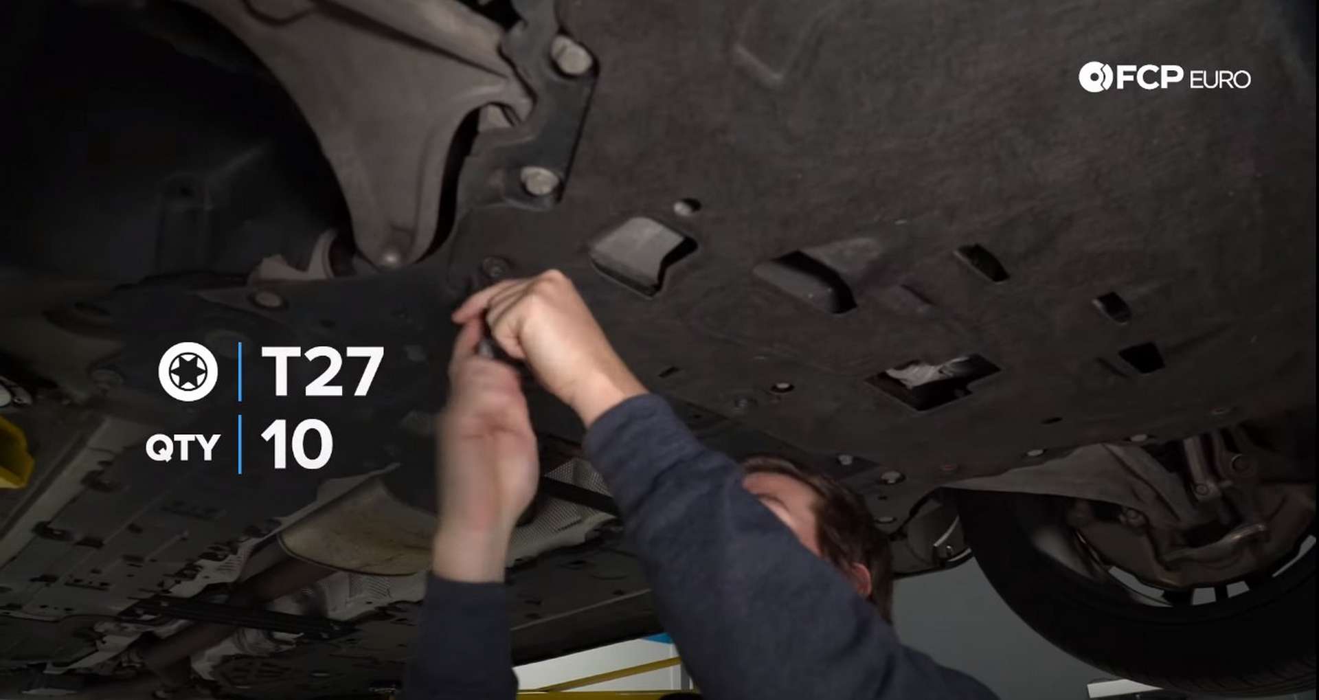 DIY Volvo SPA Oil Change removing the belly pan