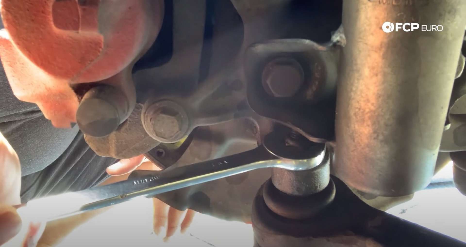 DIY BMW E36 Control Arm and Bushings removing the outer ball joint nut